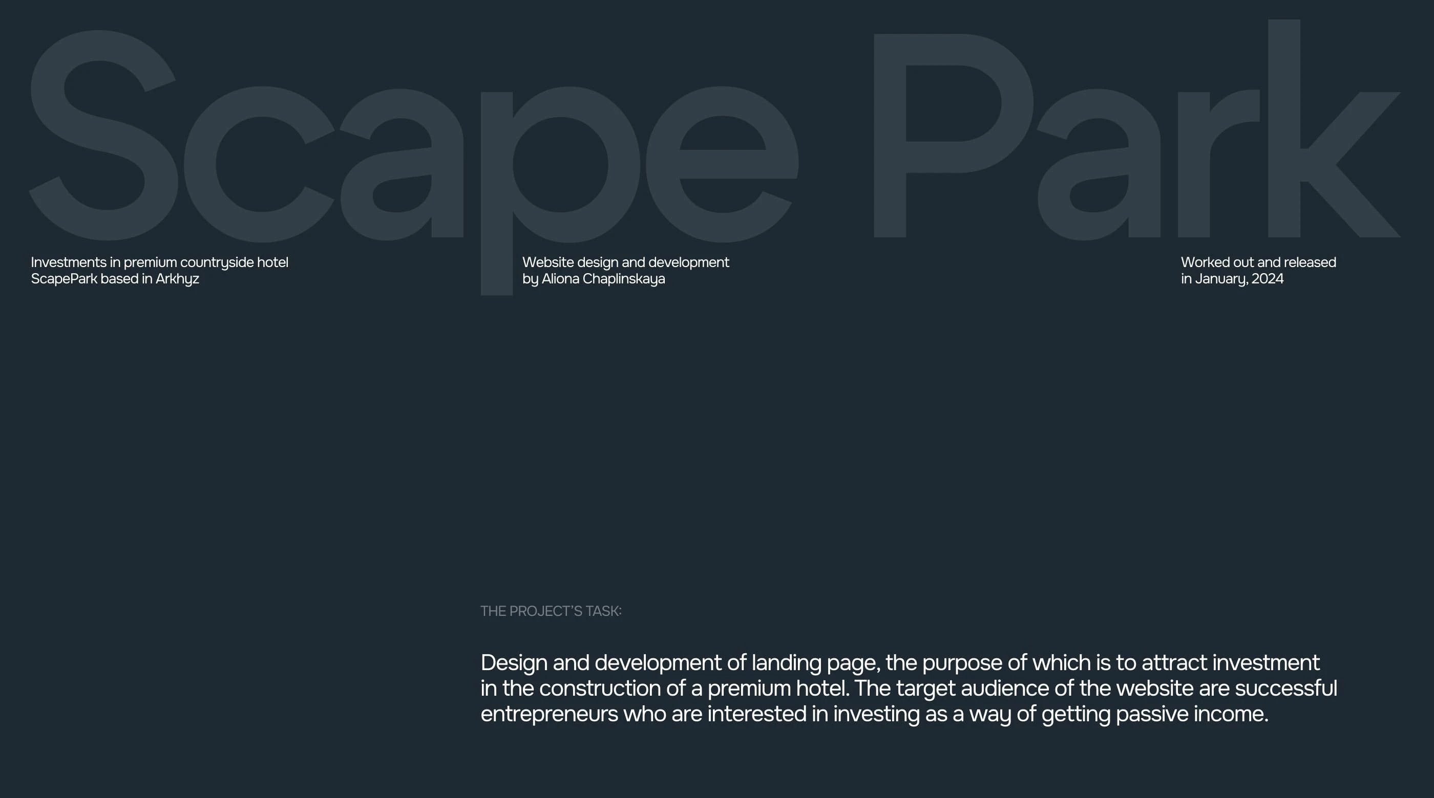 Scape Park — Изображение №1 — Интерфейсы на Dprofile