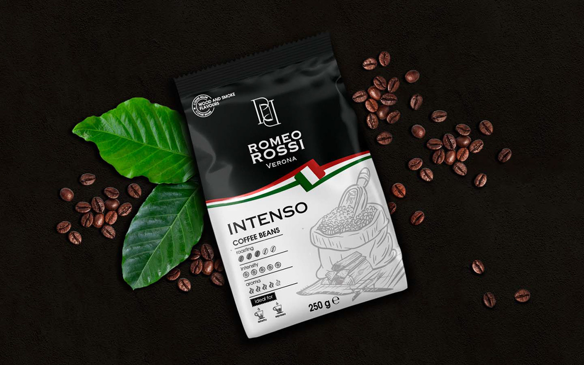 Дизайн упаковки кофе Romeo Rosssi — Изображение №6 — Брендинг, Графика на Dprofile
