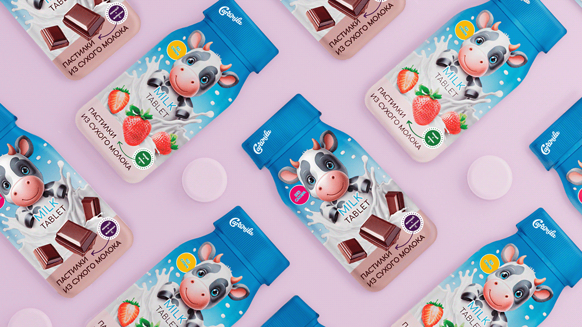 дизайн упаковки для конфет из сухого молока "Caramila" — Изображение №4 — Брендинг, Графика на Dprofile