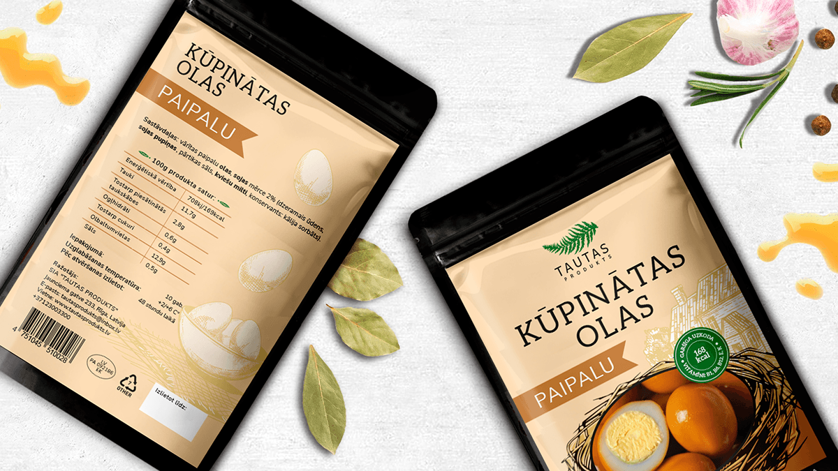 Дизайн упаковки для копченых яиц TAUTAS — Изображение №4 — Брендинг, Графика на Dprofile