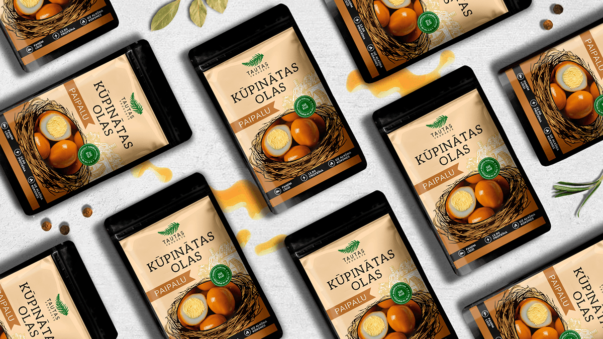 Дизайн упаковки для копченых яиц TAUTAS — Изображение №6 — Брендинг, Графика на Dprofile