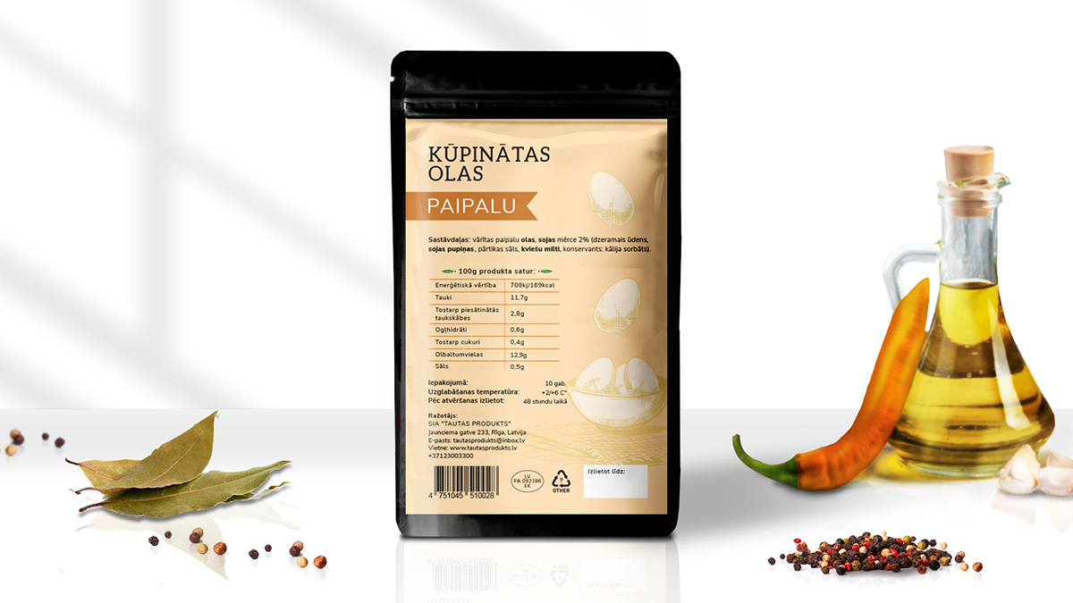 Дизайн упаковки для копченых яиц TAUTAS — Изображение №3 — Брендинг, Графика на Dprofile