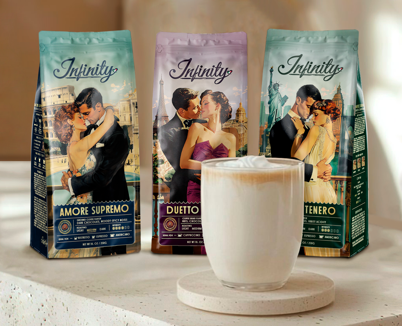 Дизайн-концепт упаковки кофе Infinity — Брендинг, Графика на Dprofile