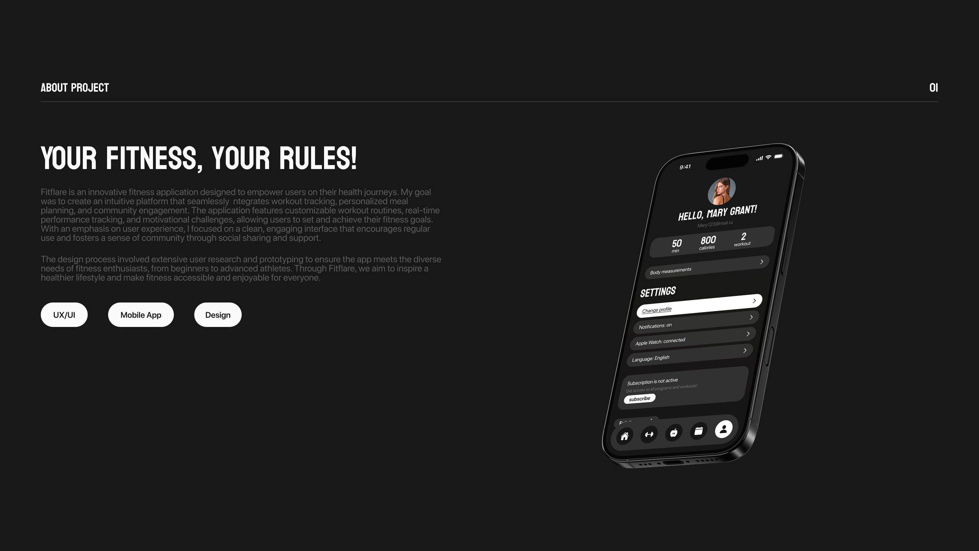 Fitness app mobile| UX\UI — Изображение №2 — Интерфейсы на Dprofile