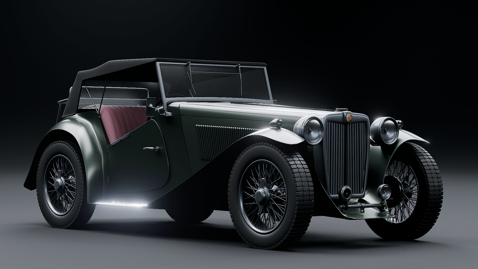 CGI MG T-type - retro sports car — Изображение №14 — 3D на Dprofile