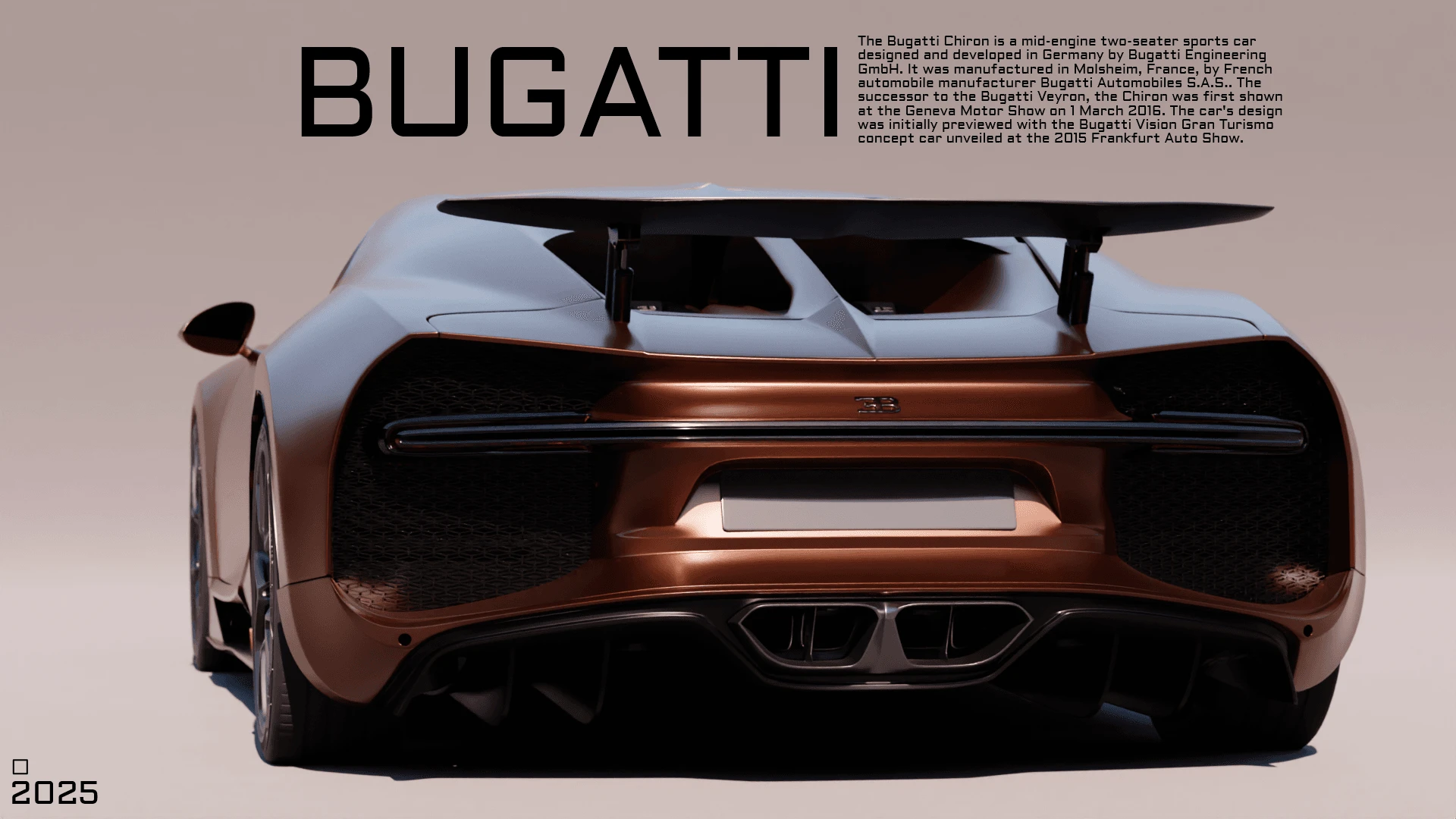 CGI Bugatti Chiron — Изображение №1 — 3D на Dprofile