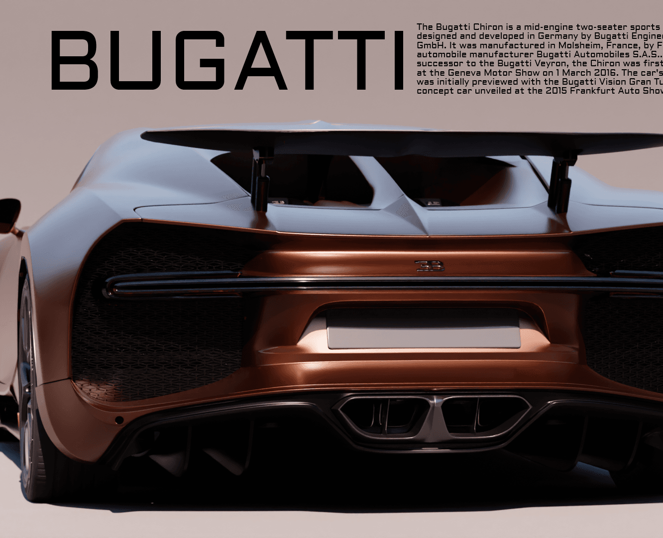 CGI Bugatti Chiron — 3D на Dprofile