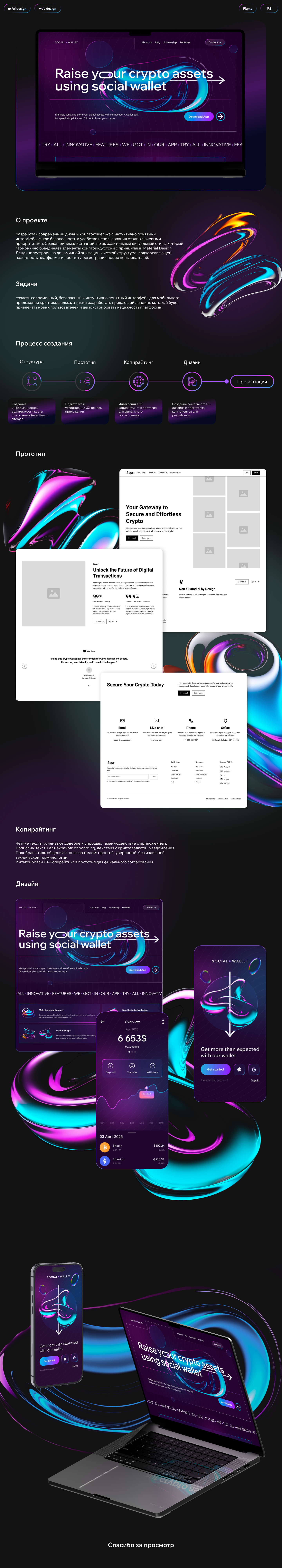 Crypto wallet app & landing — Изображение №1 — Интерфейсы на Dprofile