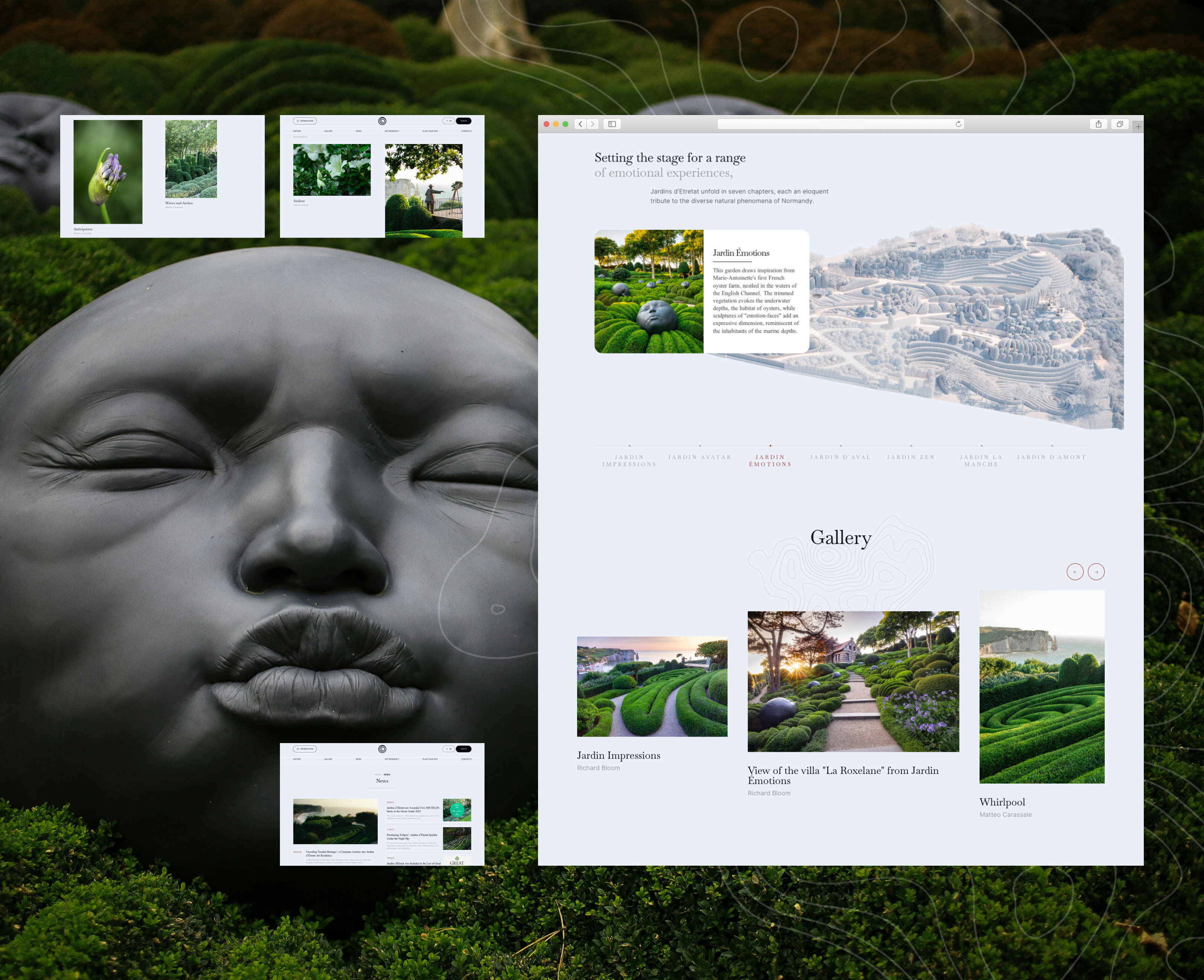 Landscape Landing Page — Etretat Gardens — Изображение №2 — Интерфейсы, Брендинг на Dprofile