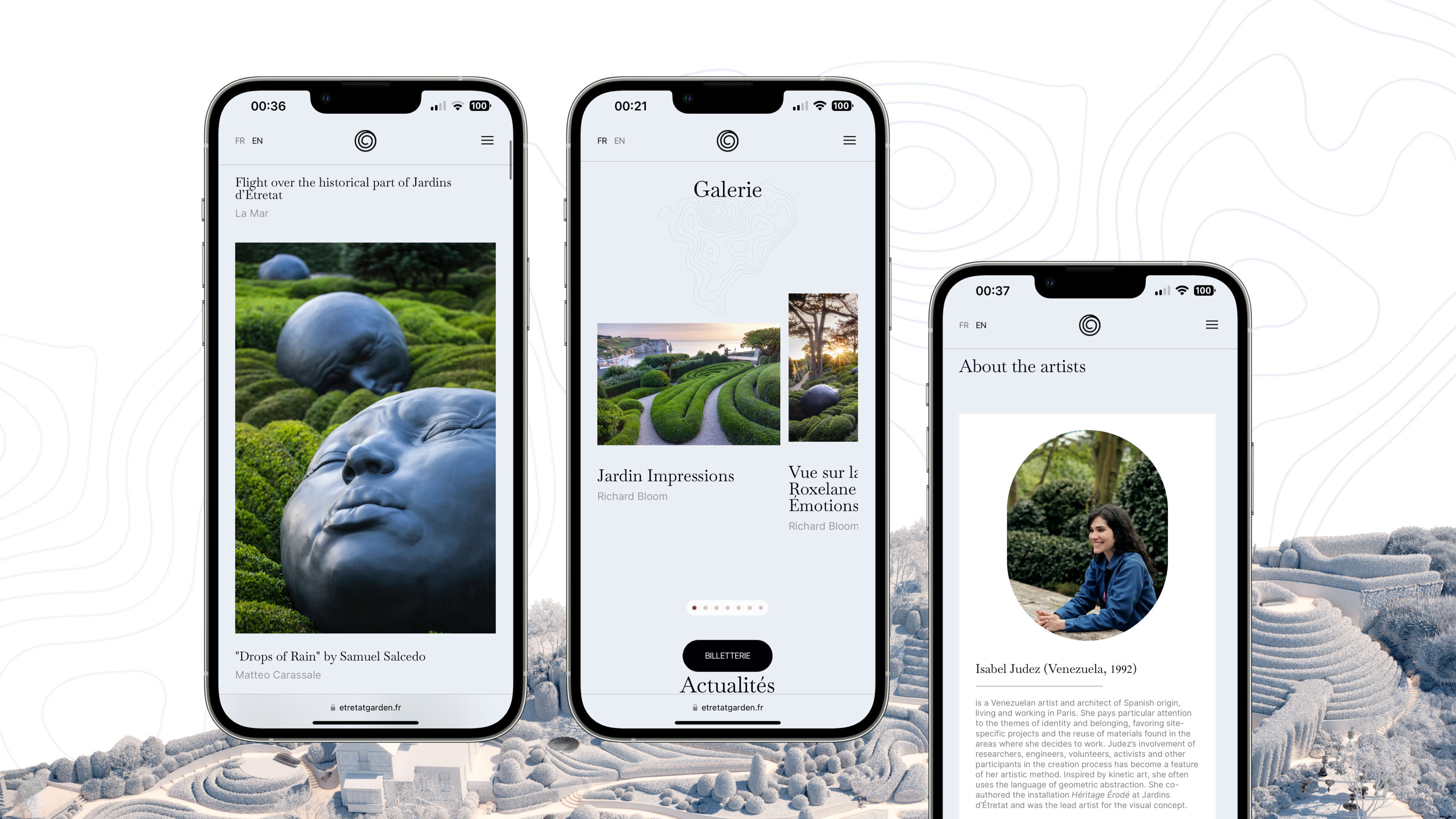 Landscape Landing Page — Etretat Gardens — Изображение №3 — Интерфейсы, Брендинг на Dprofile