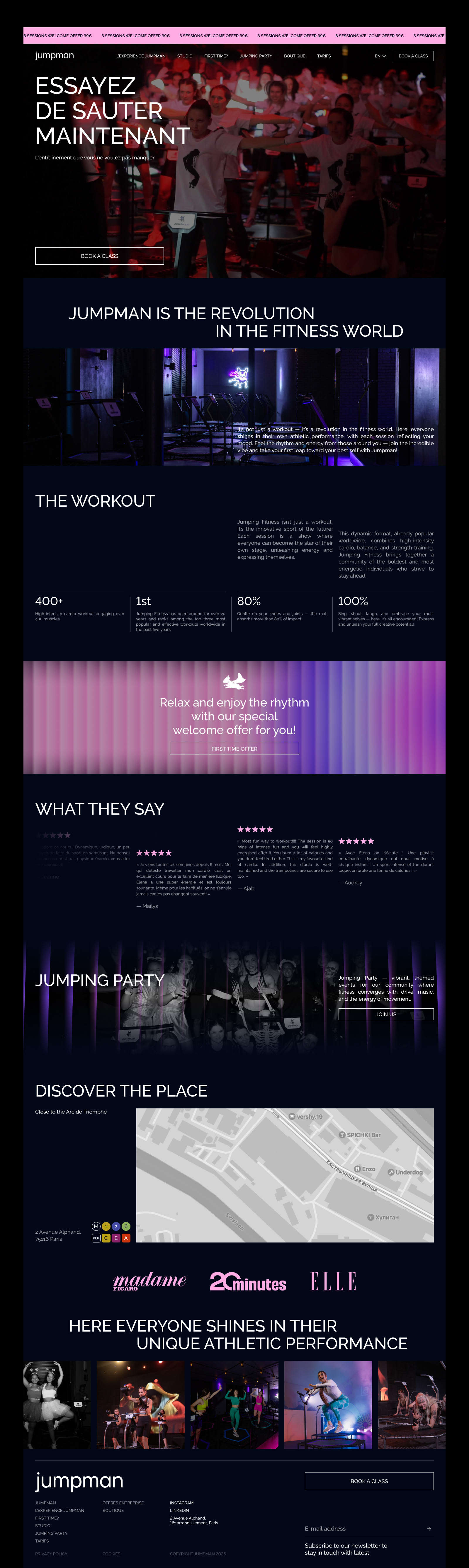 Jumpman: Website for Fitness Studio & Sports Franchise — Изображение №5 — Интерфейсы, Брендинг на Dprofile