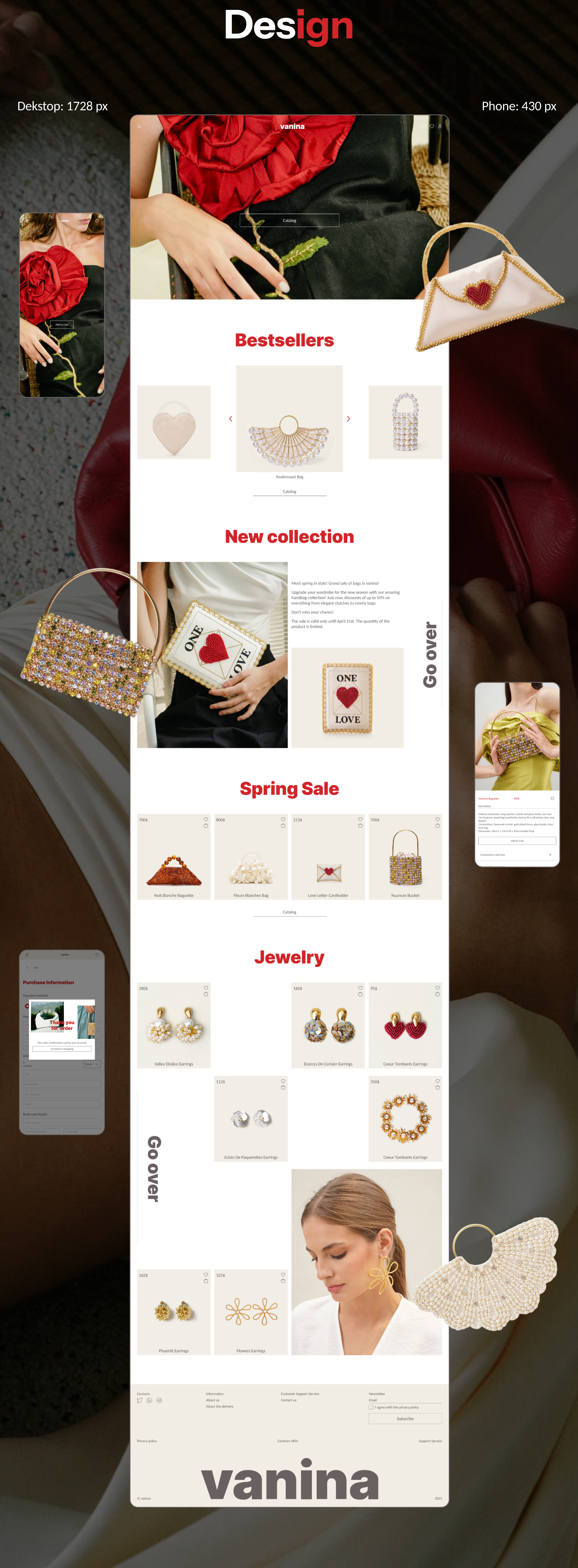 Vanuna | E-commerce website design concept — Изображение №6 — Интерфейсы на Dprofile