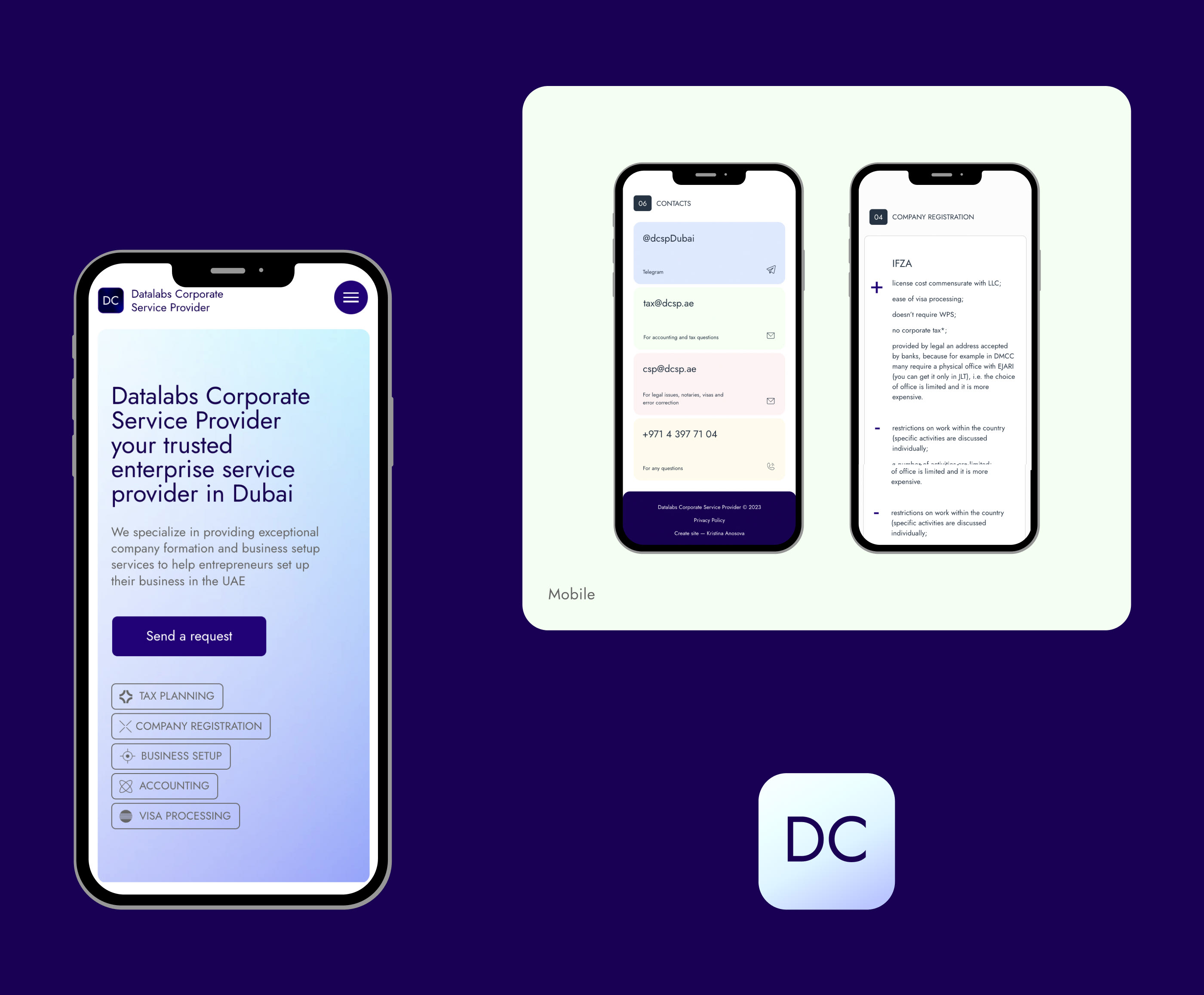 Datalabs Corporate Service Provider | Landing Page — Изображение №3 — Интерфейсы, Брендинг на Dprofile