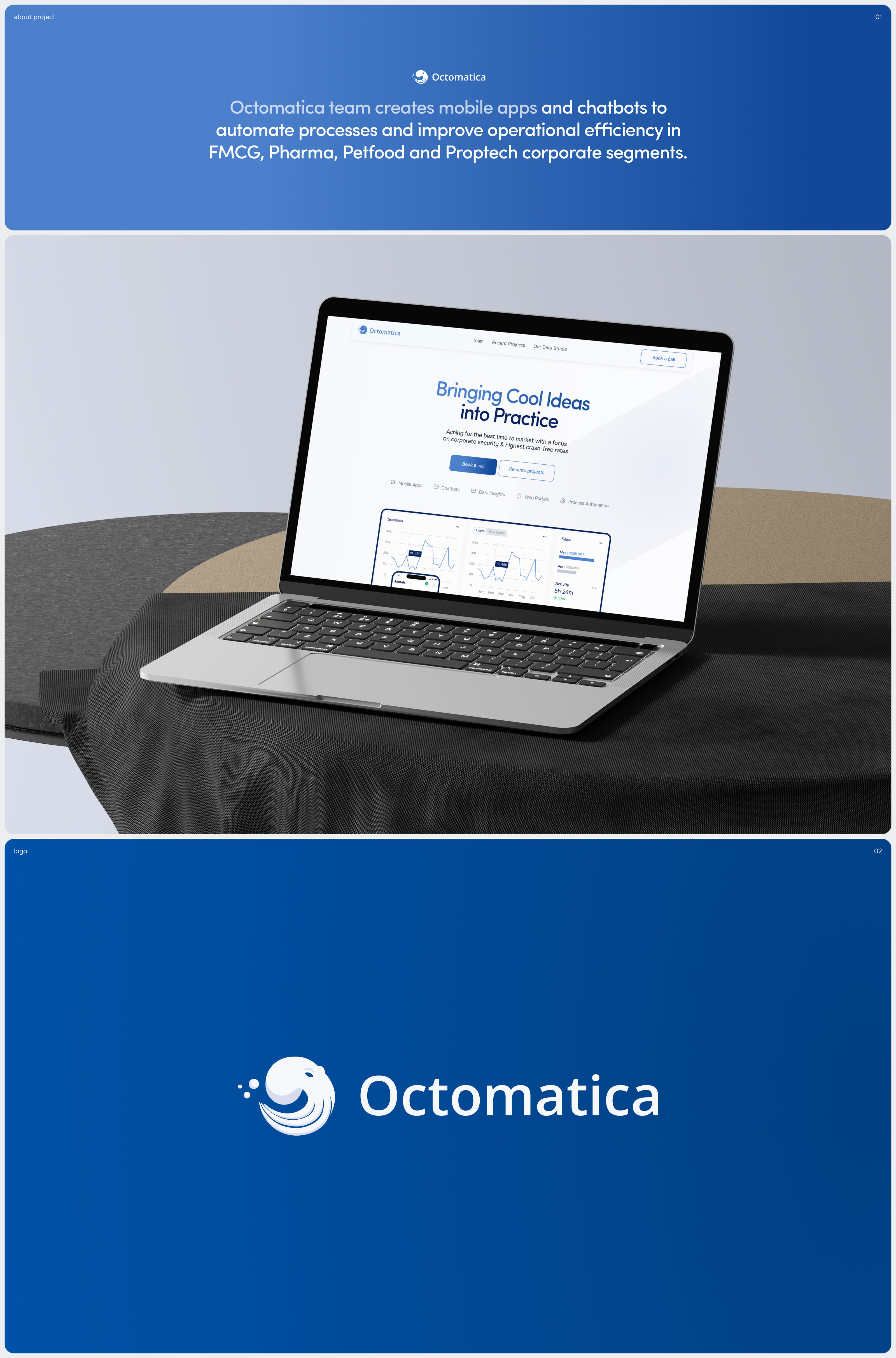 Octomatica | Website — Изображение №2 — Интерфейсы, Брендинг на Dprofile