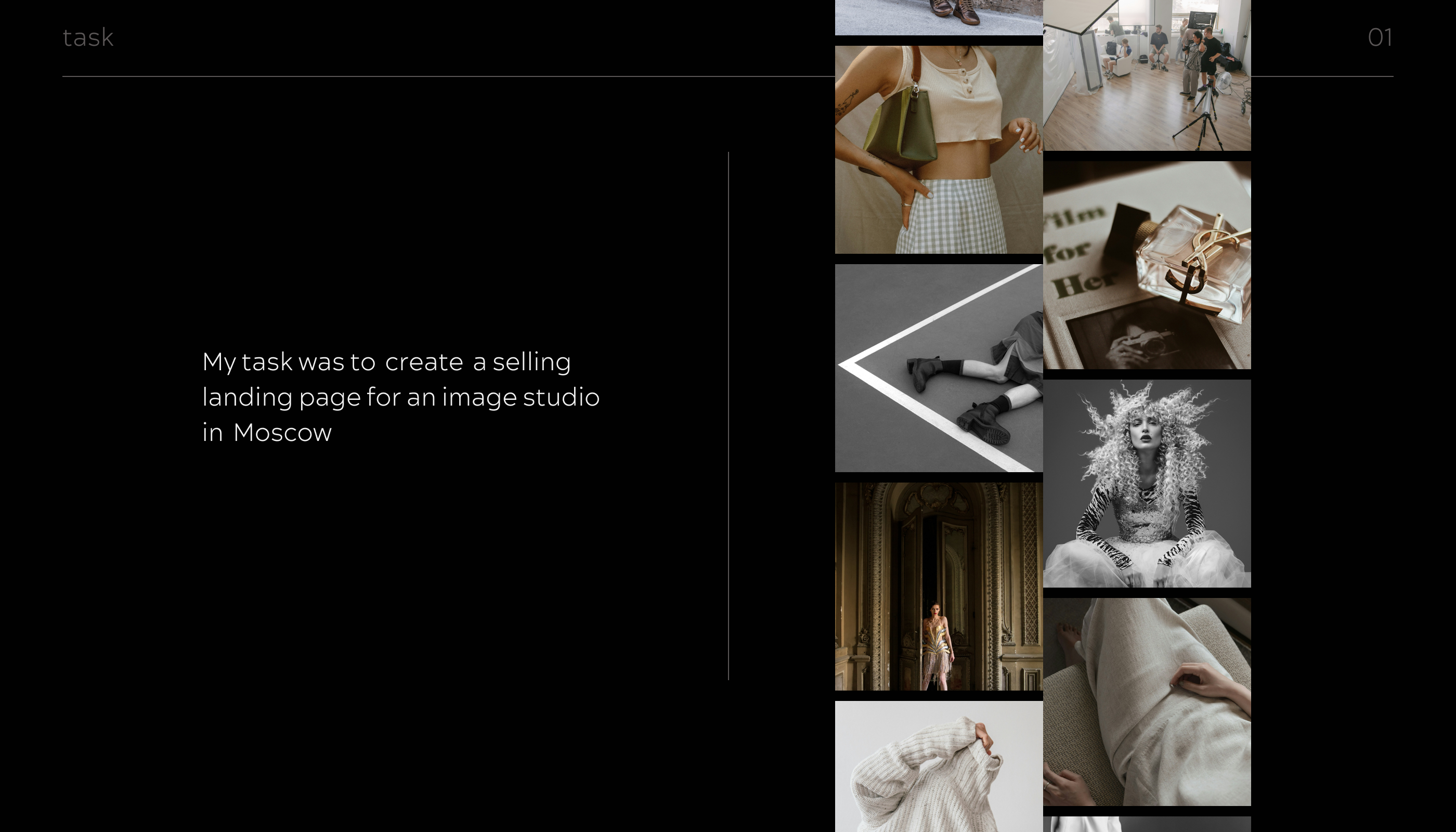 Landing page / Image agency Aesthetics / Web-design — Изображение №2 — Интерфейсы на Dprofile