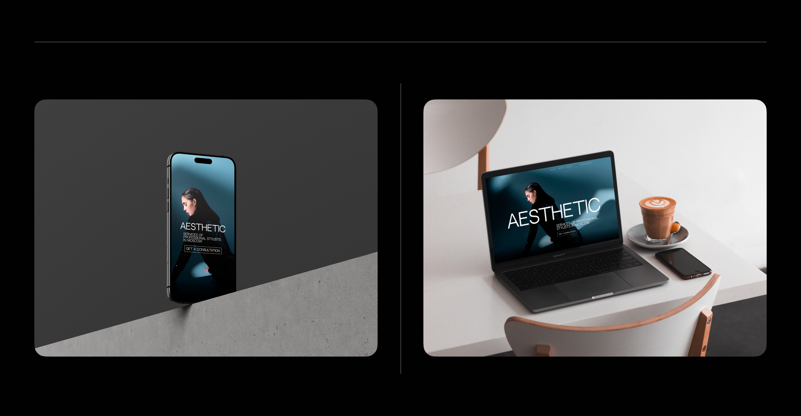 Landing page / Image agency Aesthetics / Web-design — Изображение №5 — Интерфейсы на Dprofile