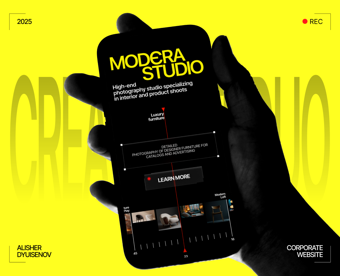 MODERA | Photography studio | Corporate website — Интерфейсы, Анимация на Dprofile