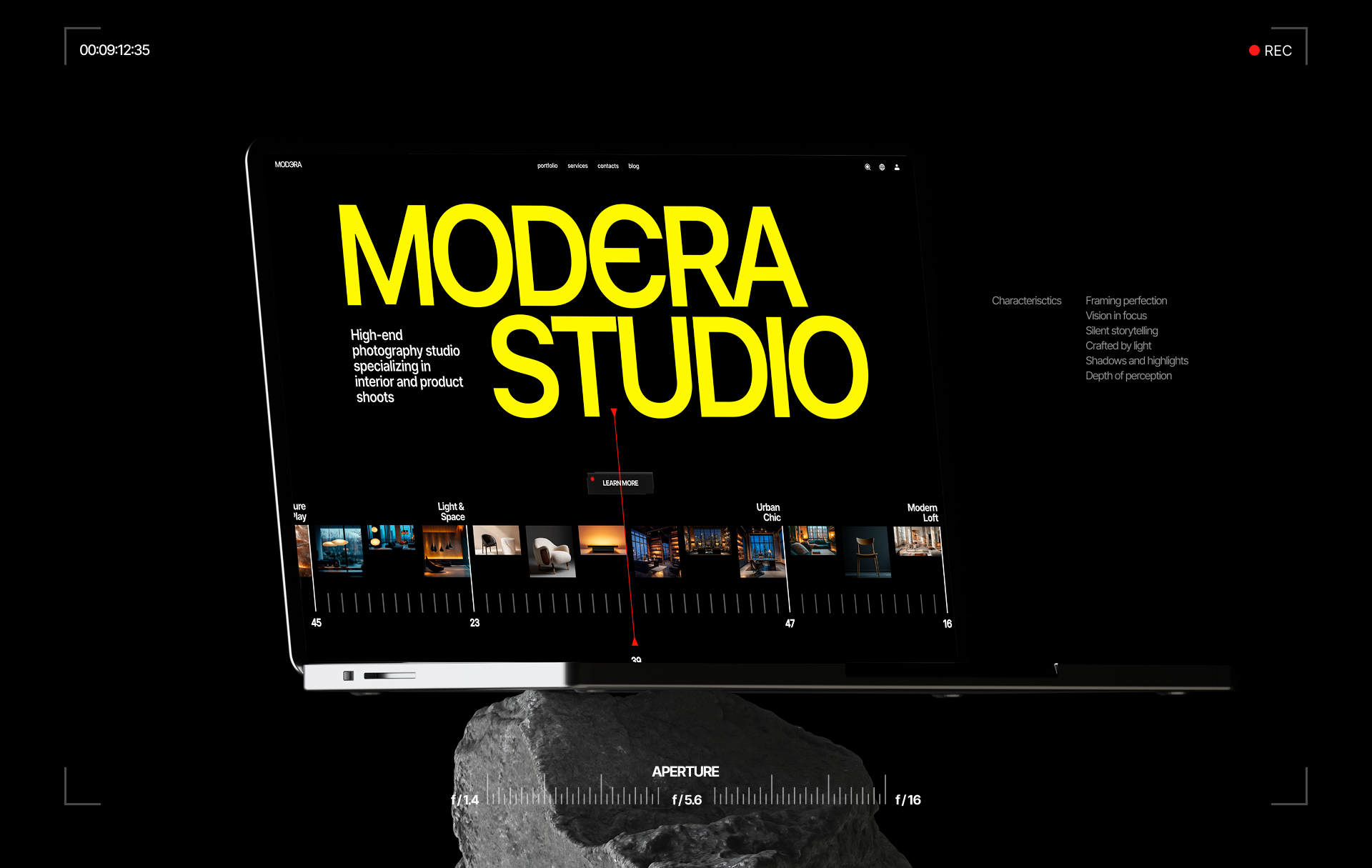 MODERA | Photography studio | Corporate website — Изображение №1 — Интерфейсы, Анимация на Dprofile