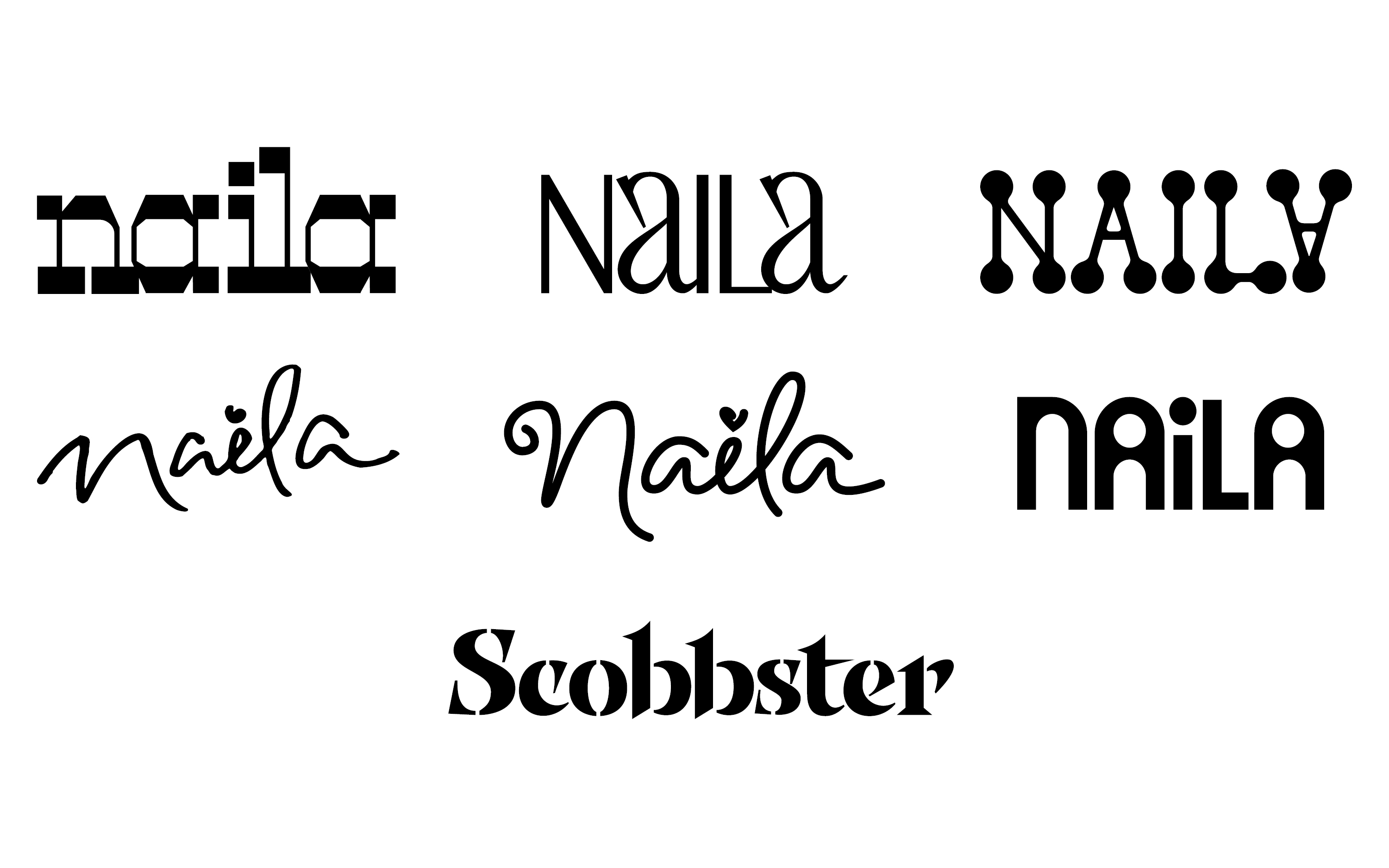 Naila & Scobbster: логотипы — Изображение №1 — Брендинг, Графика на Dprofile