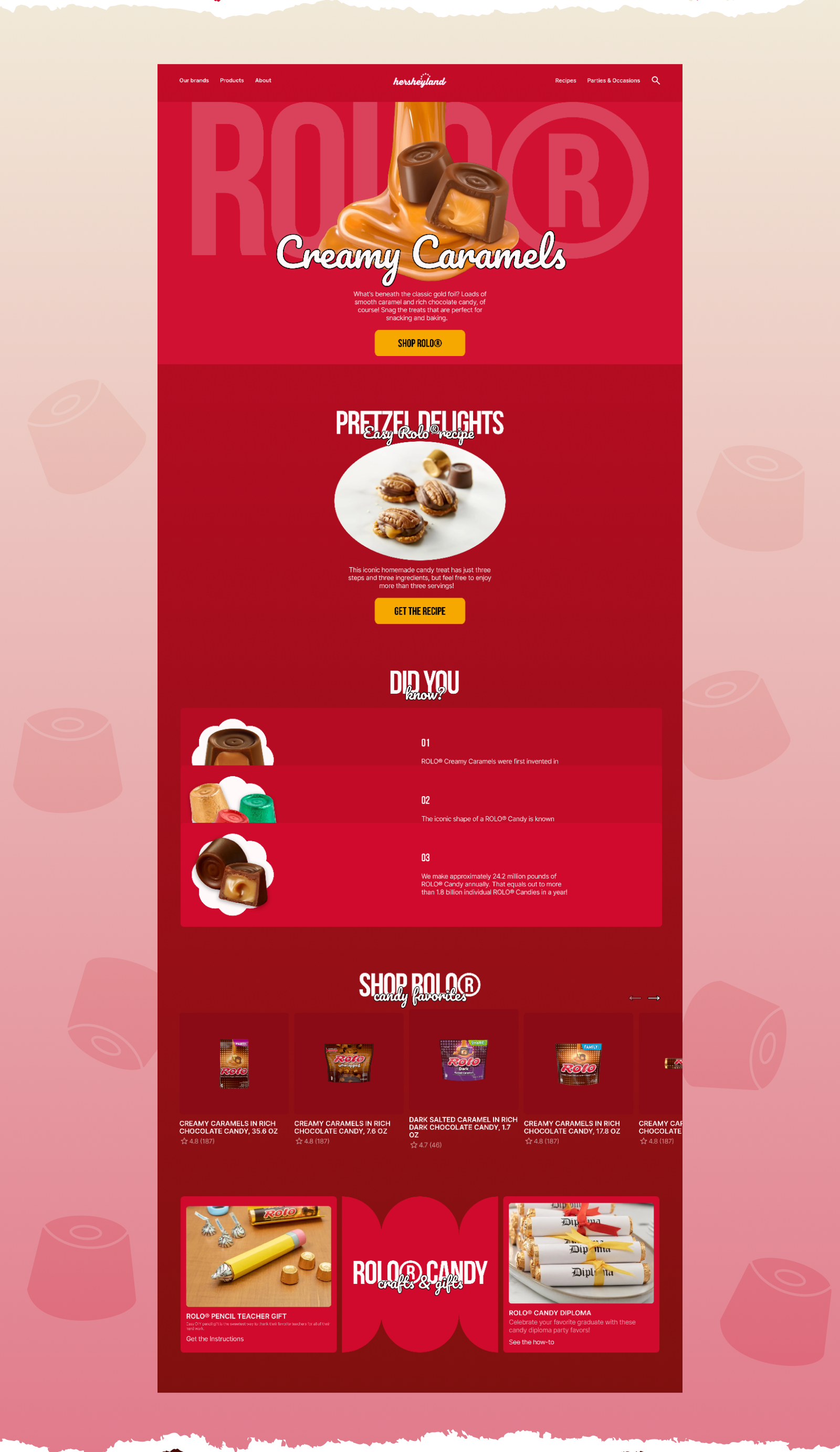 Hersheyland – редизайн платформы с продуктами бренда и вдох… — Изображение №7 — Интерфейсы, Брендинг на Dprofile