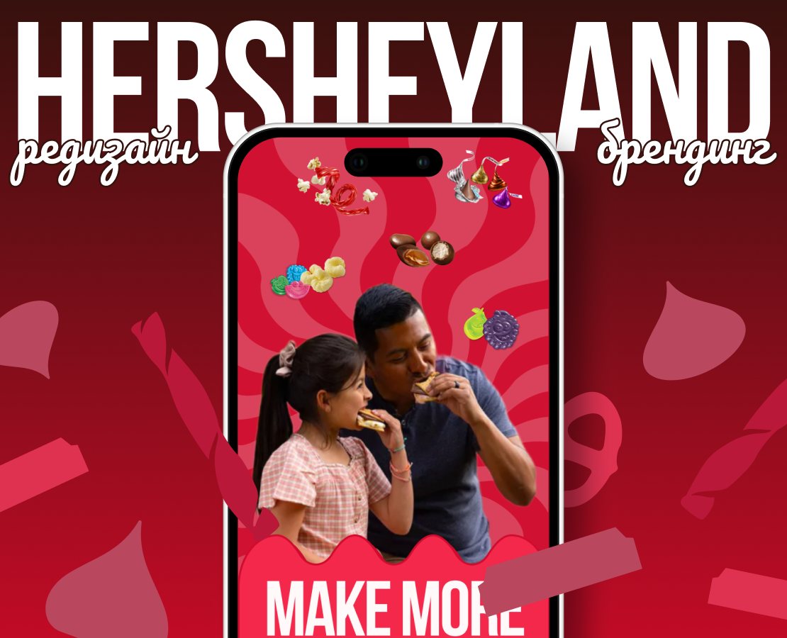 Hersheyland – редизайн платформы с продуктами бренда и вдох… — Интерфейсы, Брендинг на Dprofile