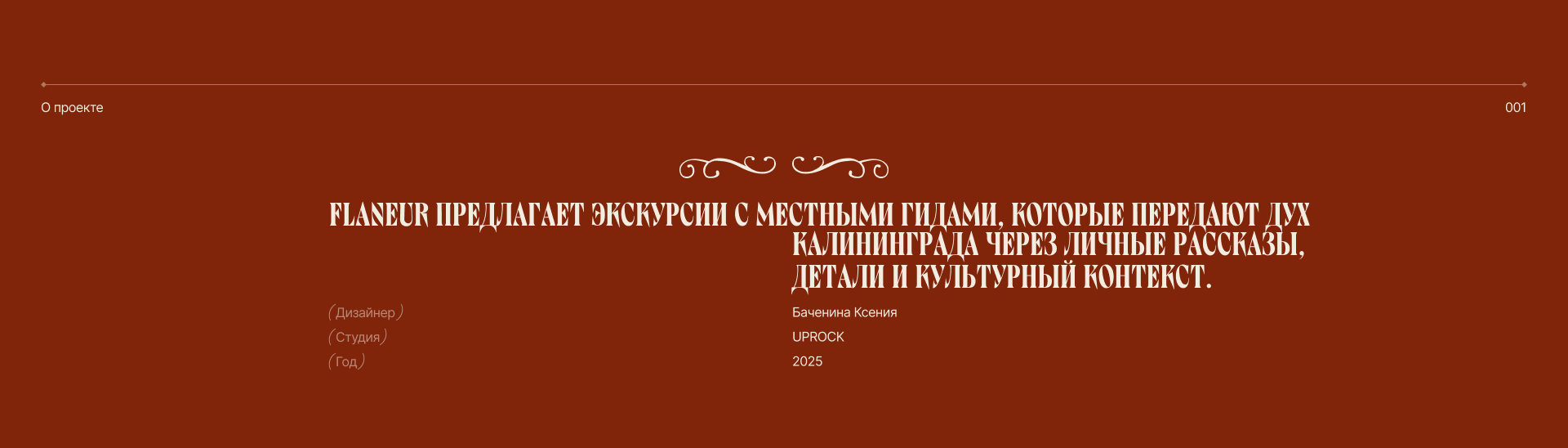 Flâneur — авторские экскурсии по Калининграду — Изображение №2 — Интерфейсы, Брендинг на Dprofile