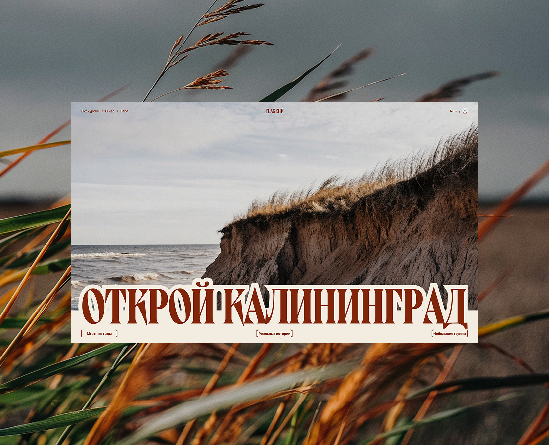Flâneur — авторские экскурсии по Калининграду — Интерфейсы, Брендинг на Dprofile