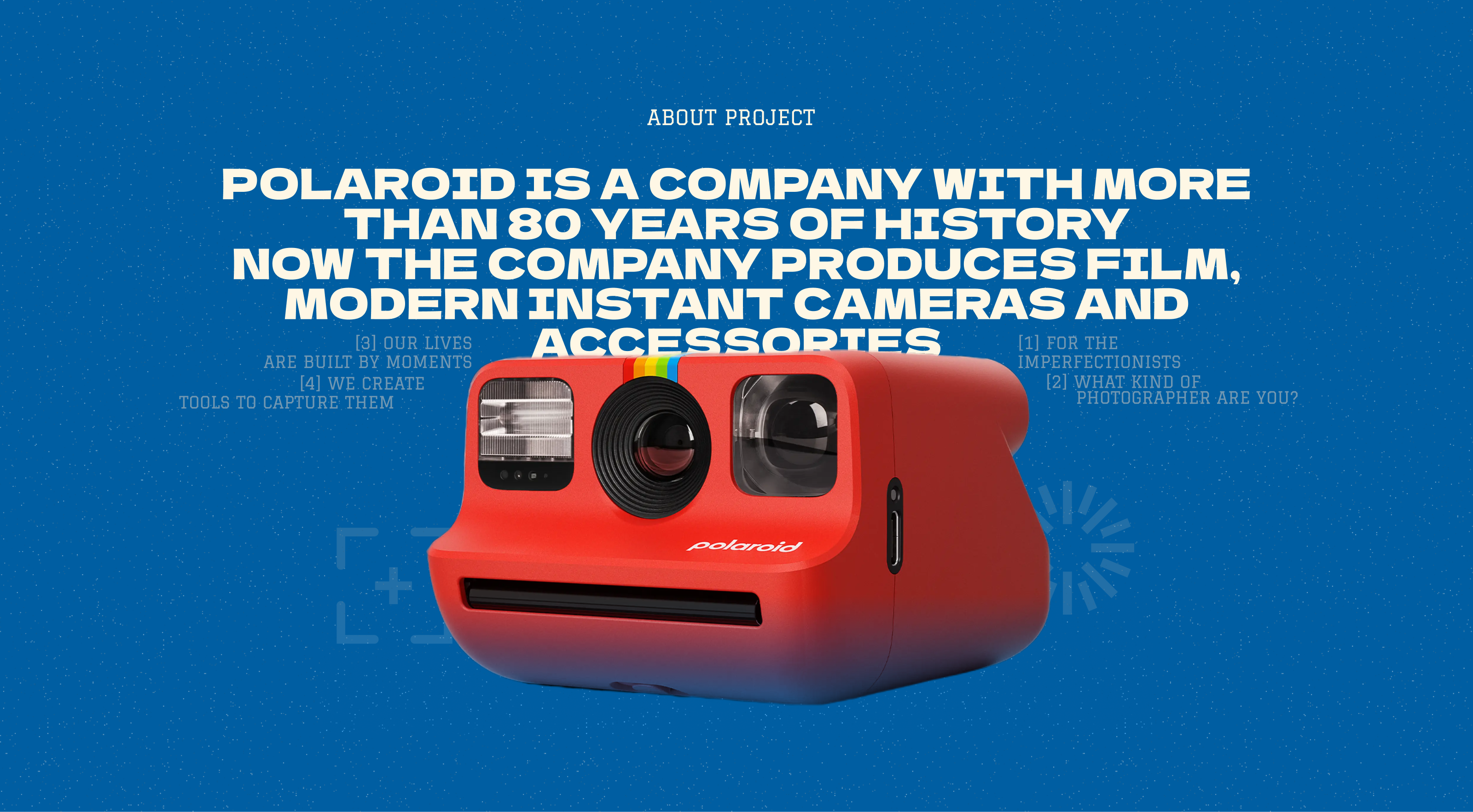 POLAROID LANDING PAGE REDESIGN — Изображение №2 — Интерфейсы, Брендинг на Dprofile
