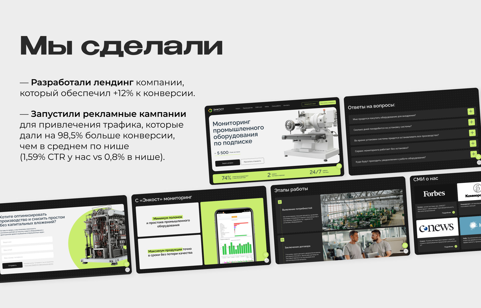 Энкост | +98,5% конверсий в B2B — Изображение №2 — Интерфейсы, Маркетинг на Dprofile