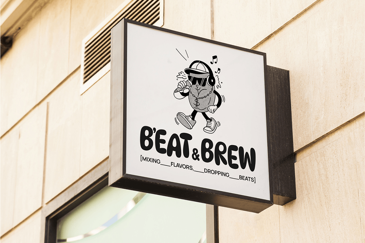 BEAT & BREW — Брендинг кофейни — Изображение №3 — Брендинг, Графика на Dprofile