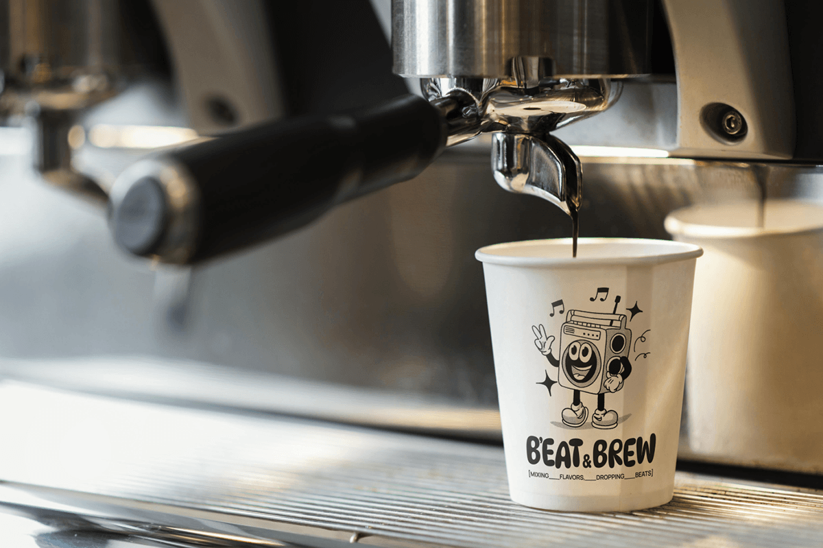BEAT & BREW — Брендинг кофейни — Изображение №5 — Брендинг, Графика на Dprofile