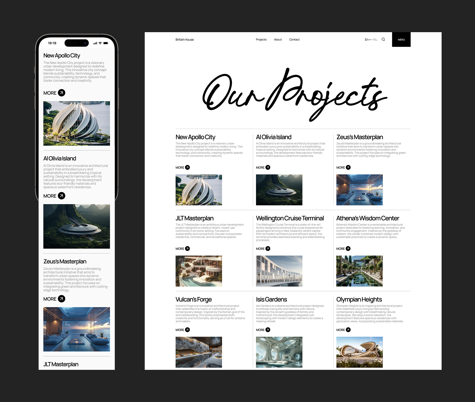 British House | Corporate website — Изображение №10 — Интерфейсы на Dprofile