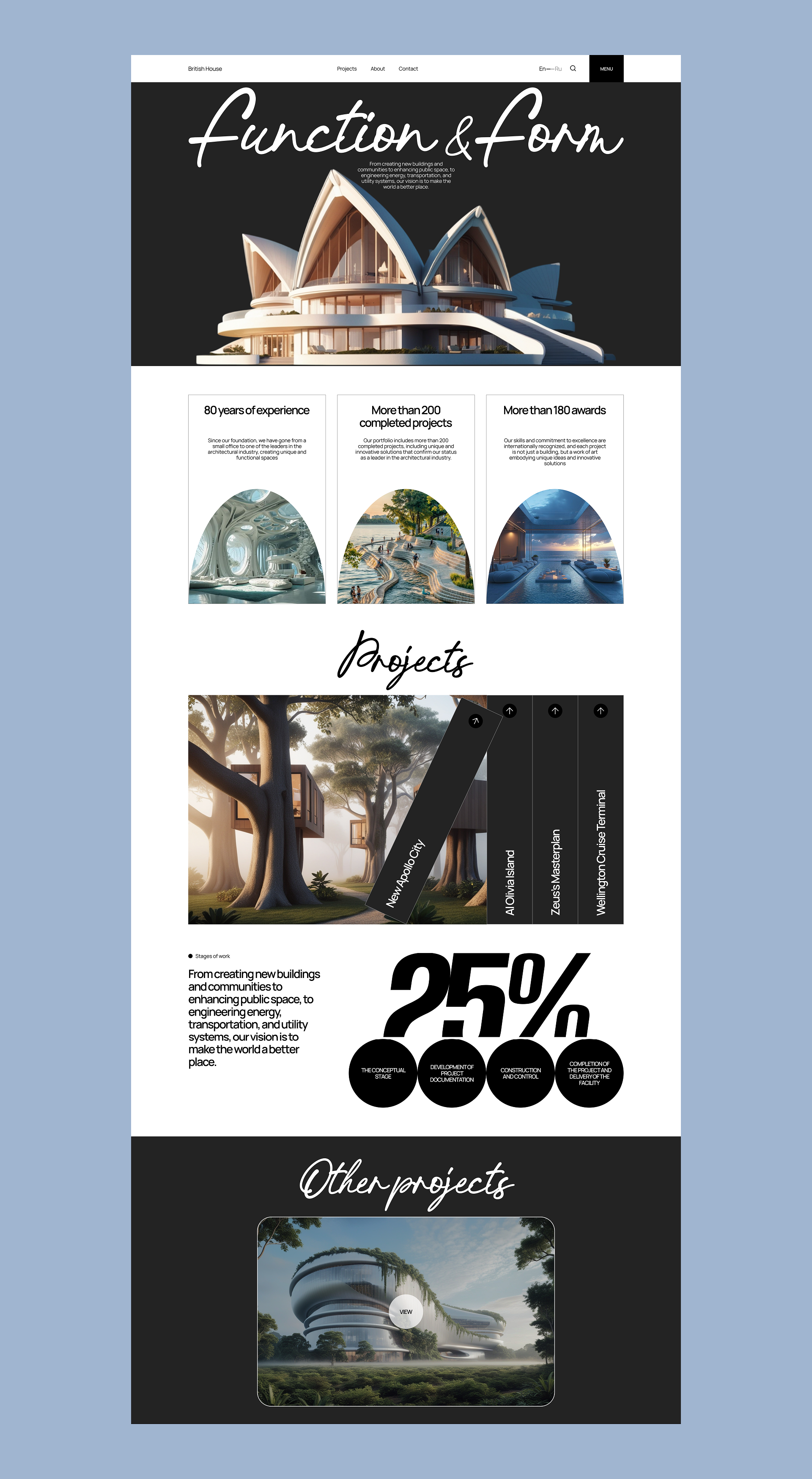 British House | Corporate website — Изображение №3 — Интерфейсы на Dprofile