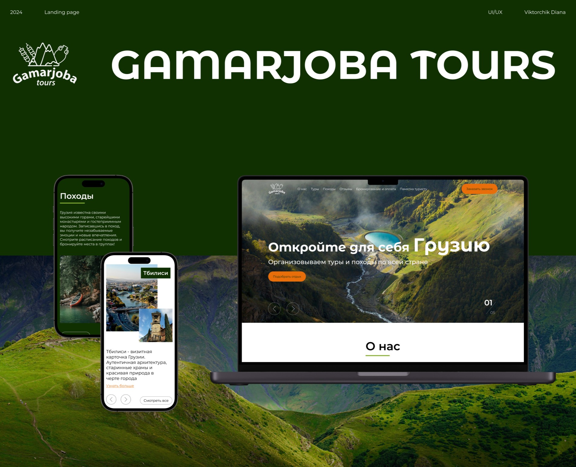 Gamarjoba tours (учебный проект от Skillbox) — Интерфейсы на Dprofile