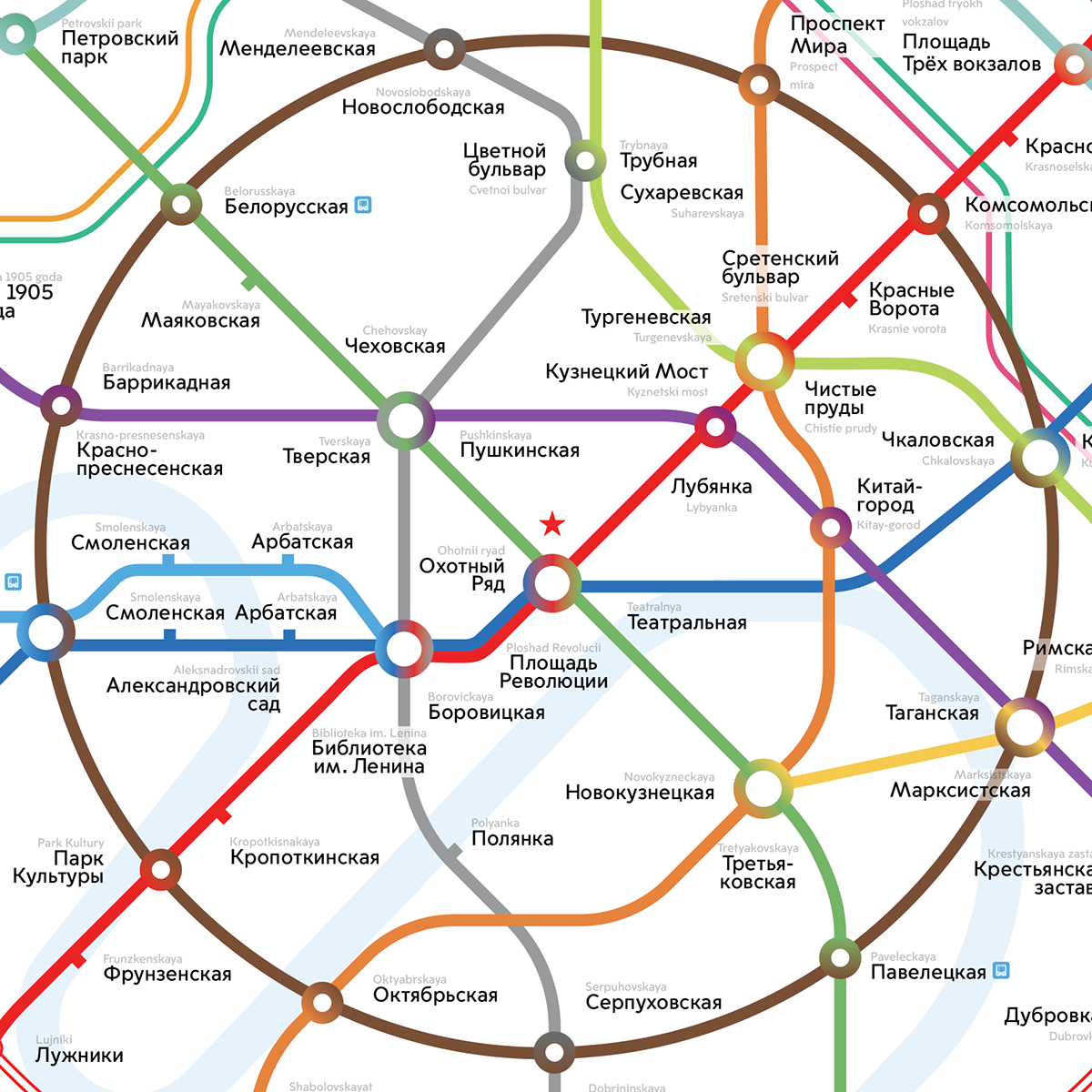 Концепт карты Московского метро — Изображение №2 — Интерфейсы, Графика на Dprofile