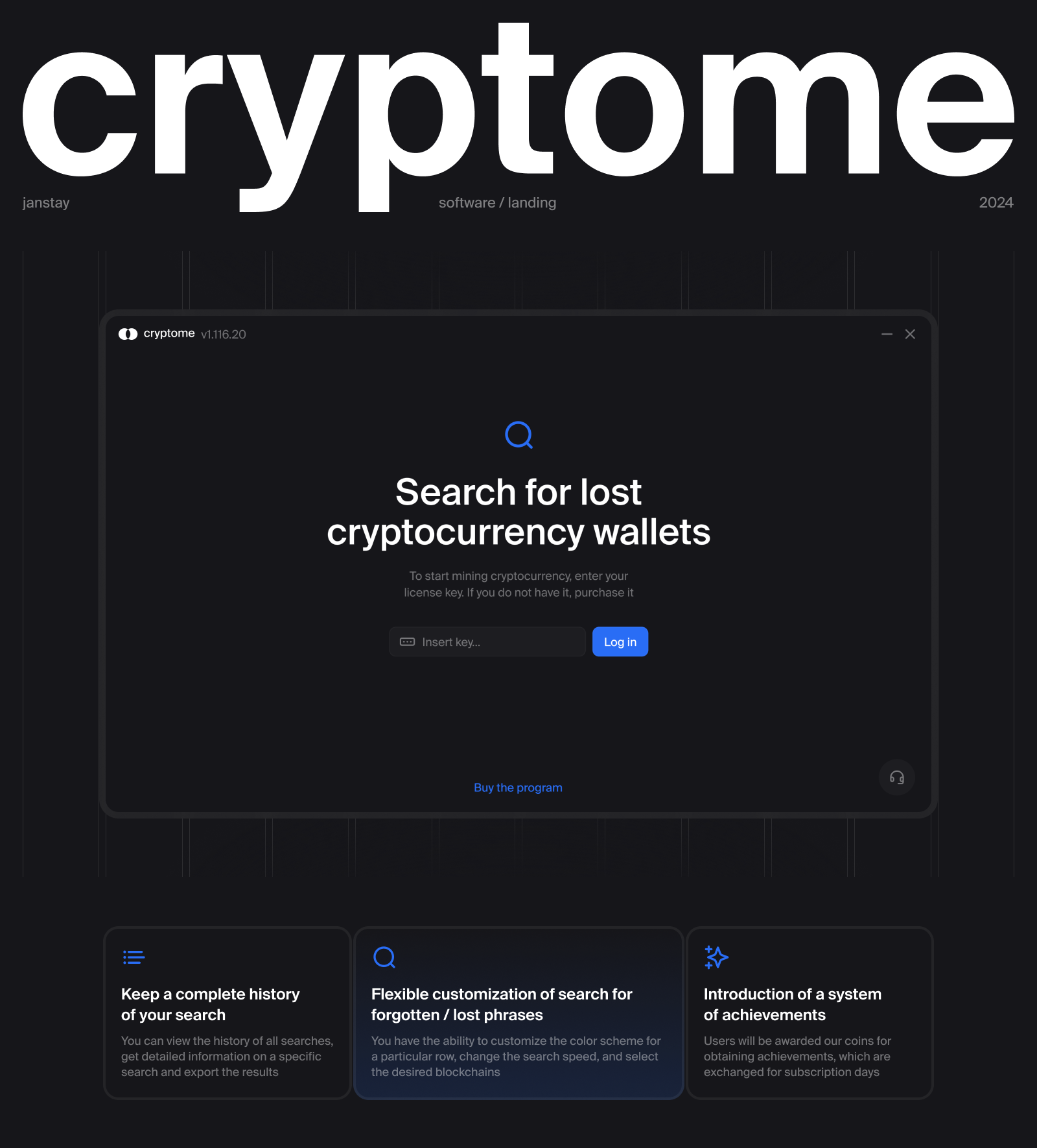 Сryptome — finding forgotten phrases — Изображение №1 — Интерфейсы на Dprofile
