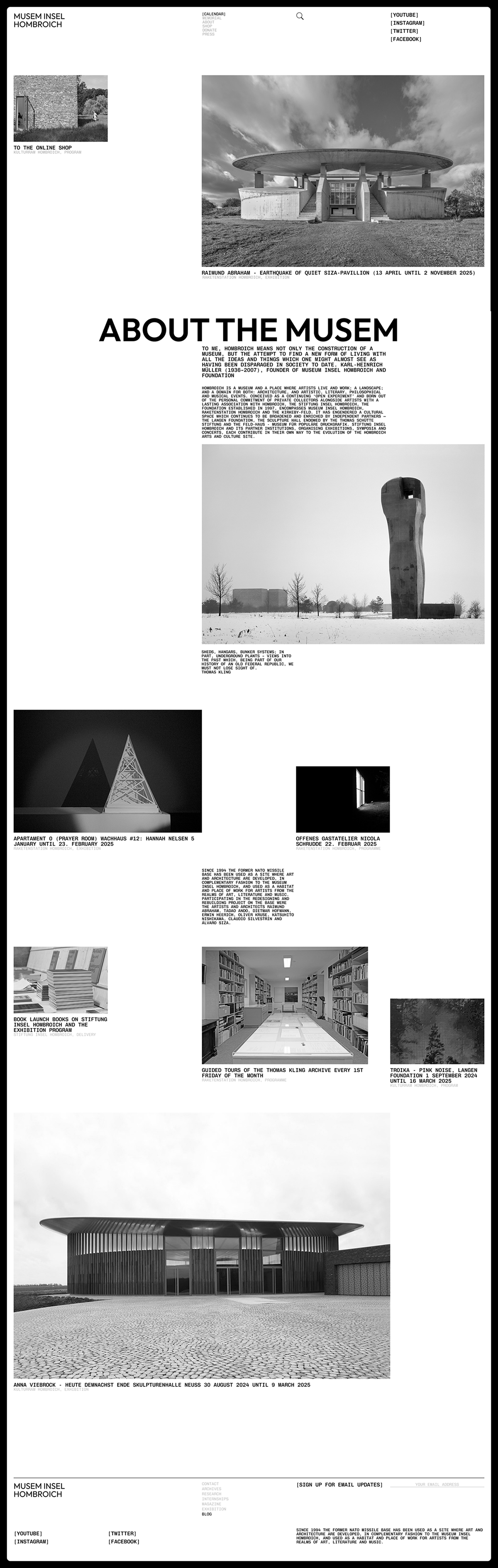 Musem Insel Hombroich (redesign) — Изображение №8 — Интерфейсы, Брендинг на Dprofile