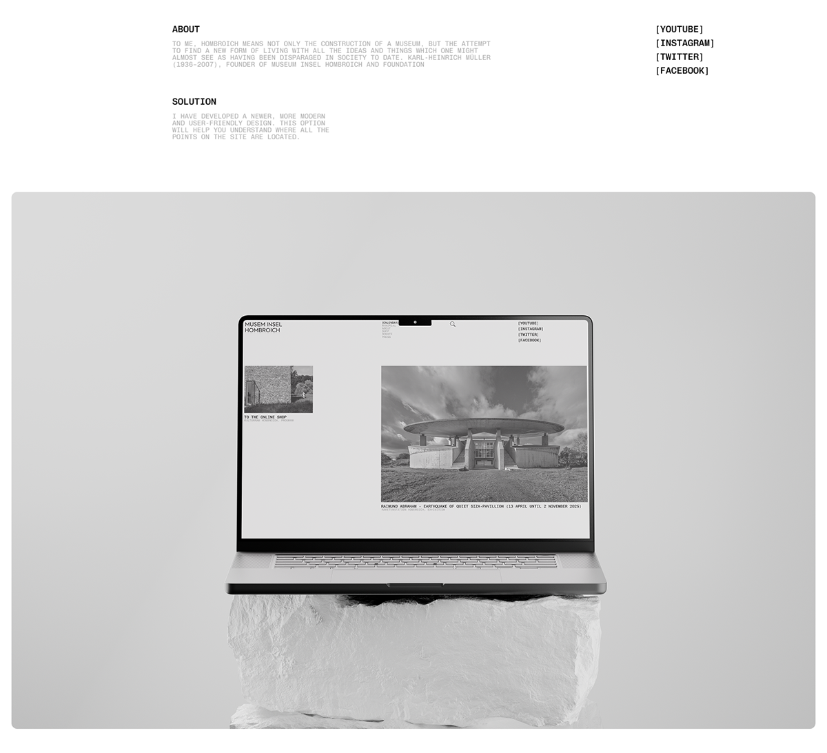 Musem Insel Hombroich (redesign) — Изображение №3 — Интерфейсы, Брендинг на Dprofile