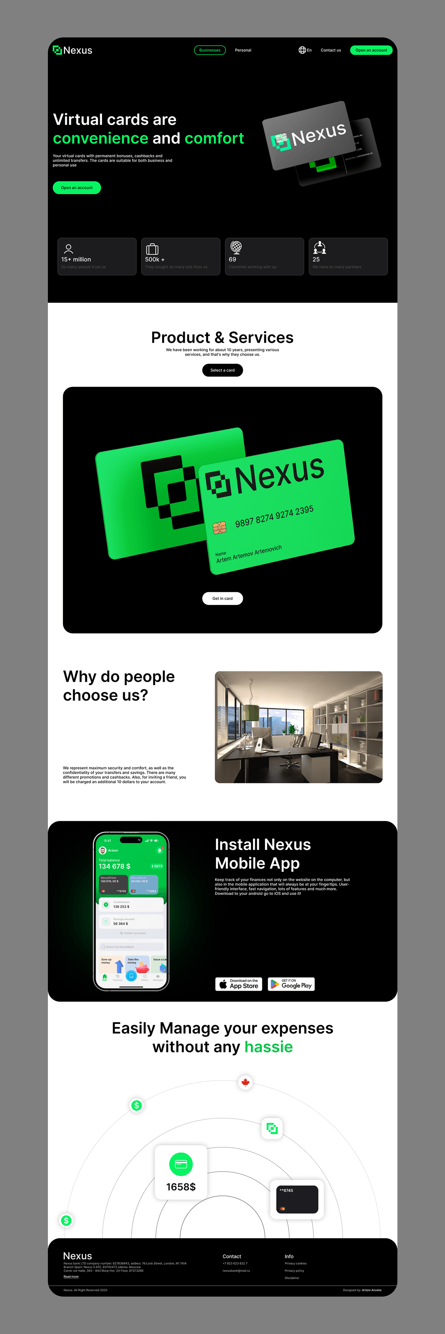 Nexus Bank UX/UI Design — Изображение №8 — Интерфейсы, Брендинг на Dprofile