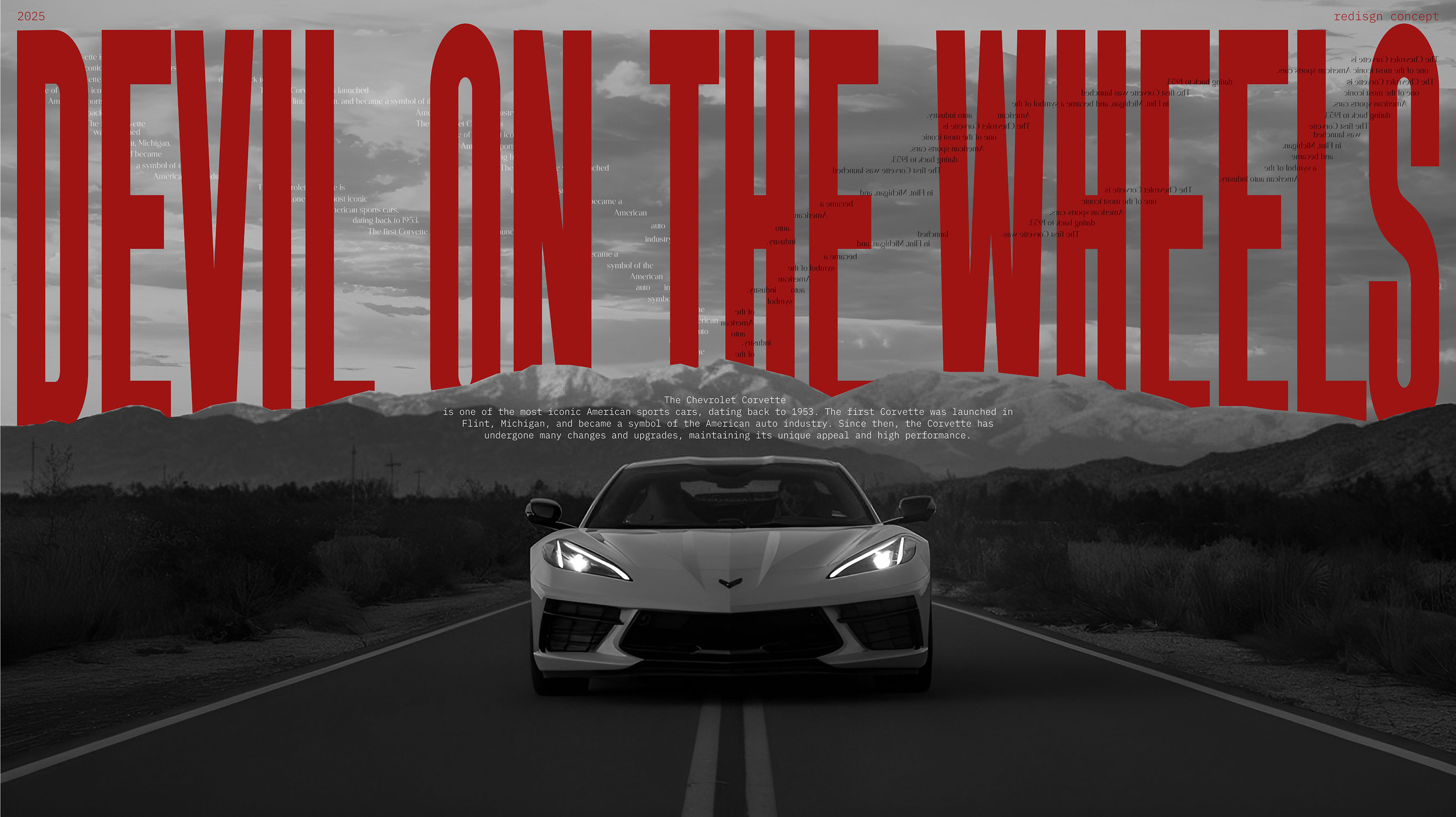 Chevrolet Corvette - Corporate website — Изображение №1 — Интерфейсы, Иллюстрация на Dprofile