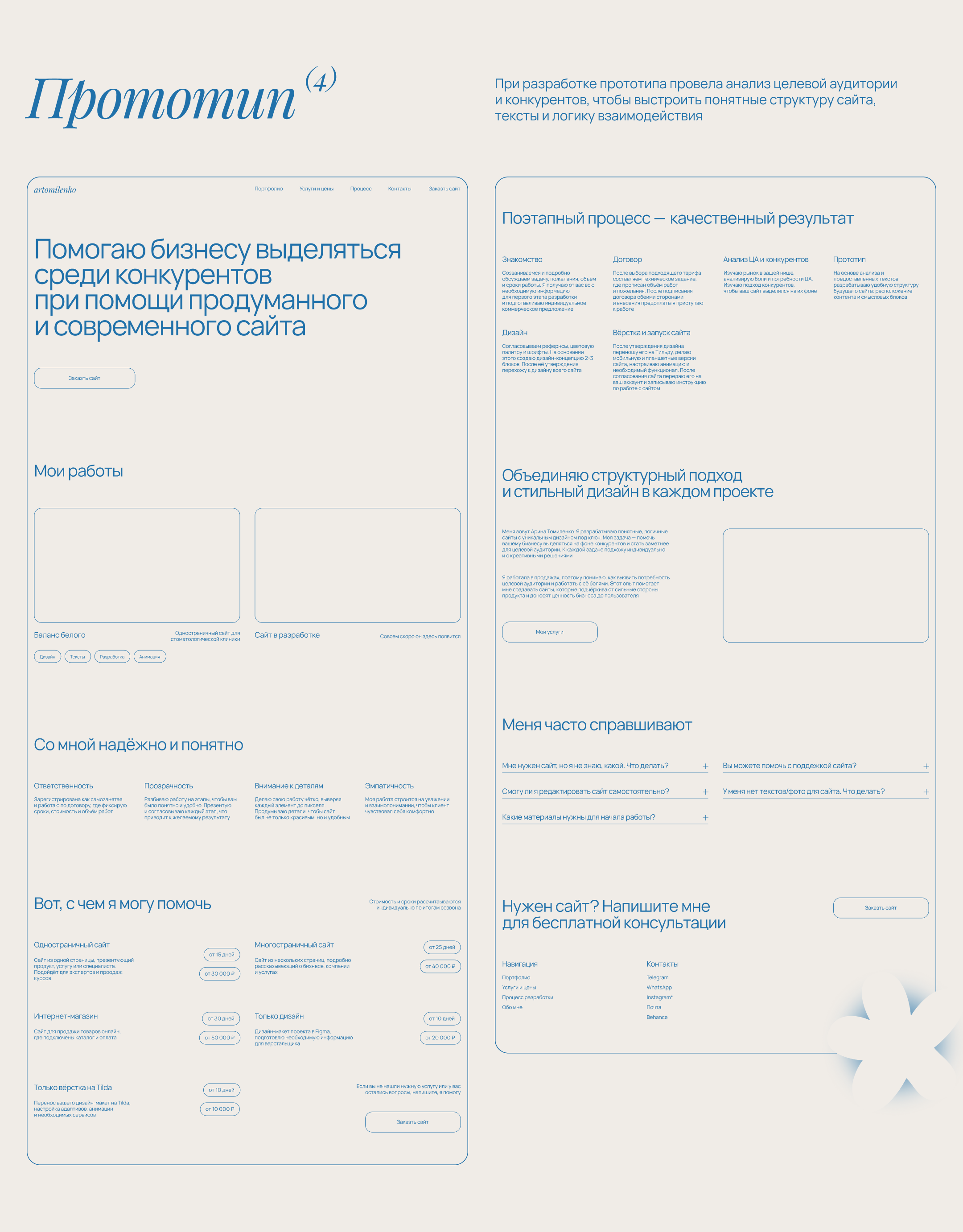 Сайт-портфолио для веб-дизайнера — Изображение №5 — Интерфейсы на Dprofile
