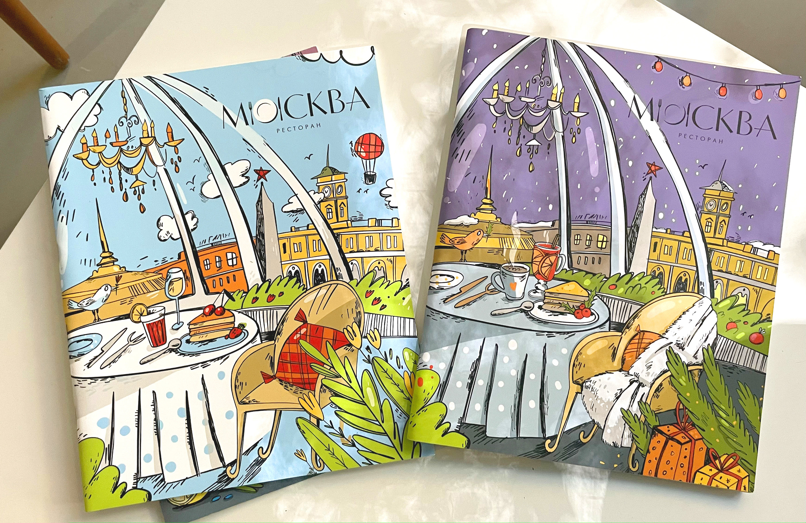 Restaurant MOSKVA · menu covers · illustrations — Изображение №2 — Иллюстрация, Графика на Dprofile