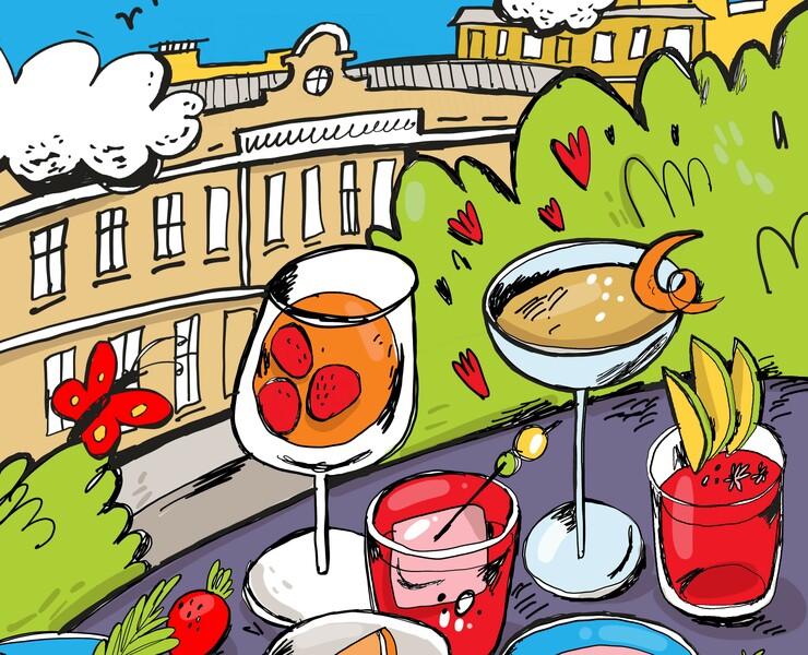 Restaurant MOSKVA · menu covers · illustrations — Иллюстрация, Графика на Dprofile