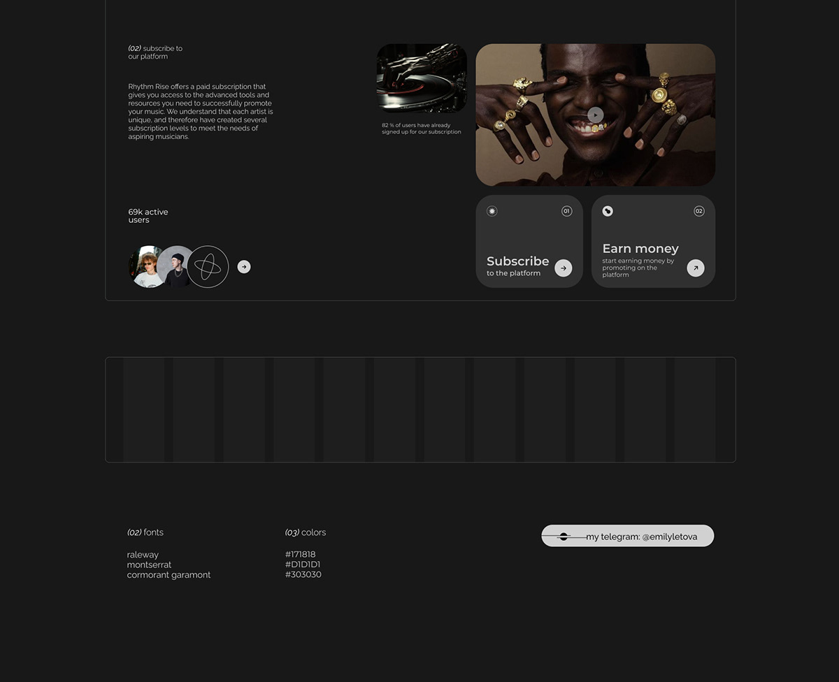 Landing page for the music platform — Изображение №3 — Интерфейсы на Dprofile
