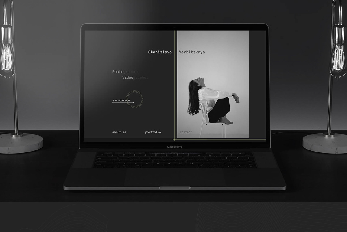 landing page for photographer — Изображение №1 — Интерфейсы, Брендинг на Dprofile