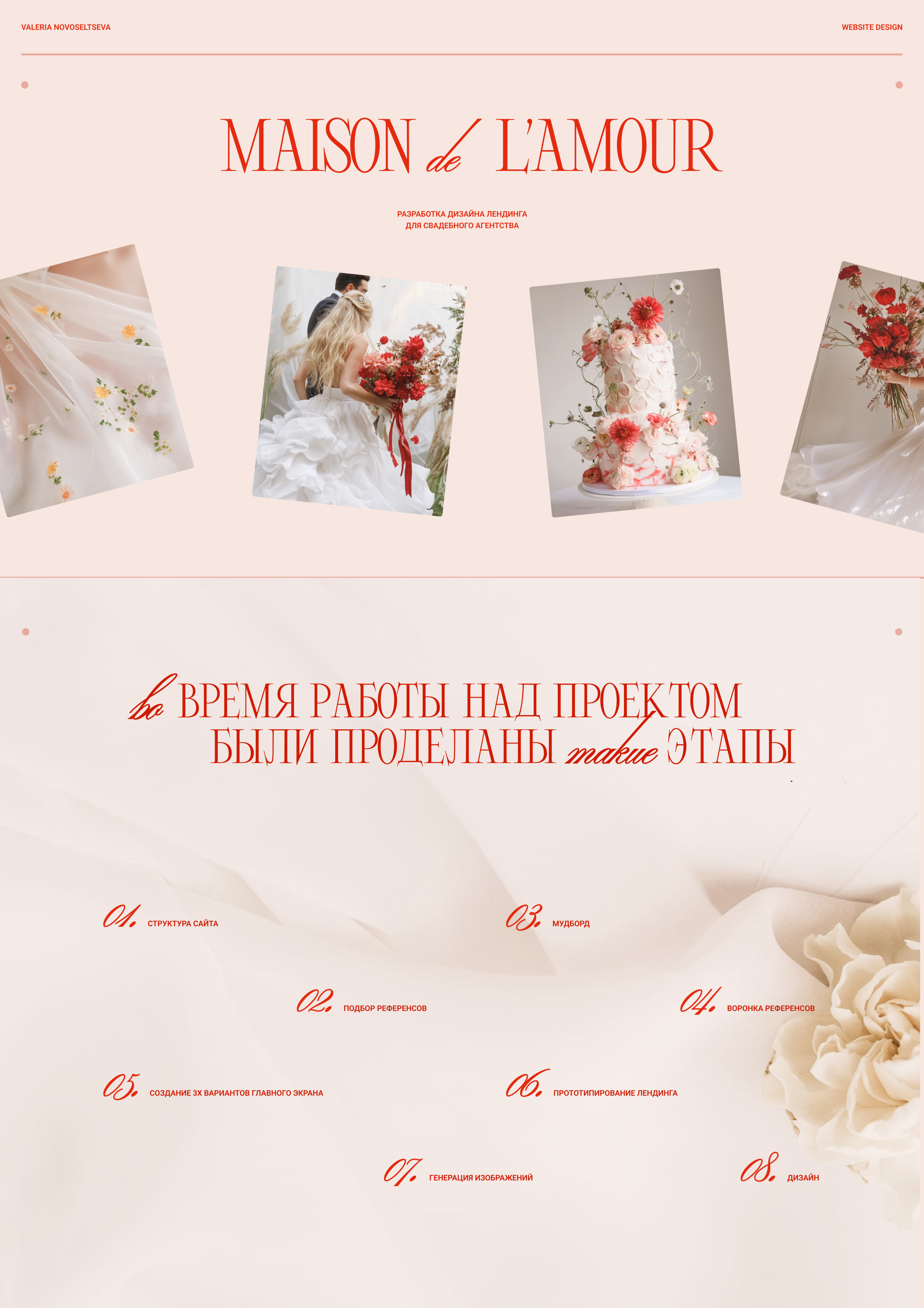 Landing page | Дизайн сайта для свадебного агентства — Изображение №1 — Интерфейсы, Маркетинг на Dprofile