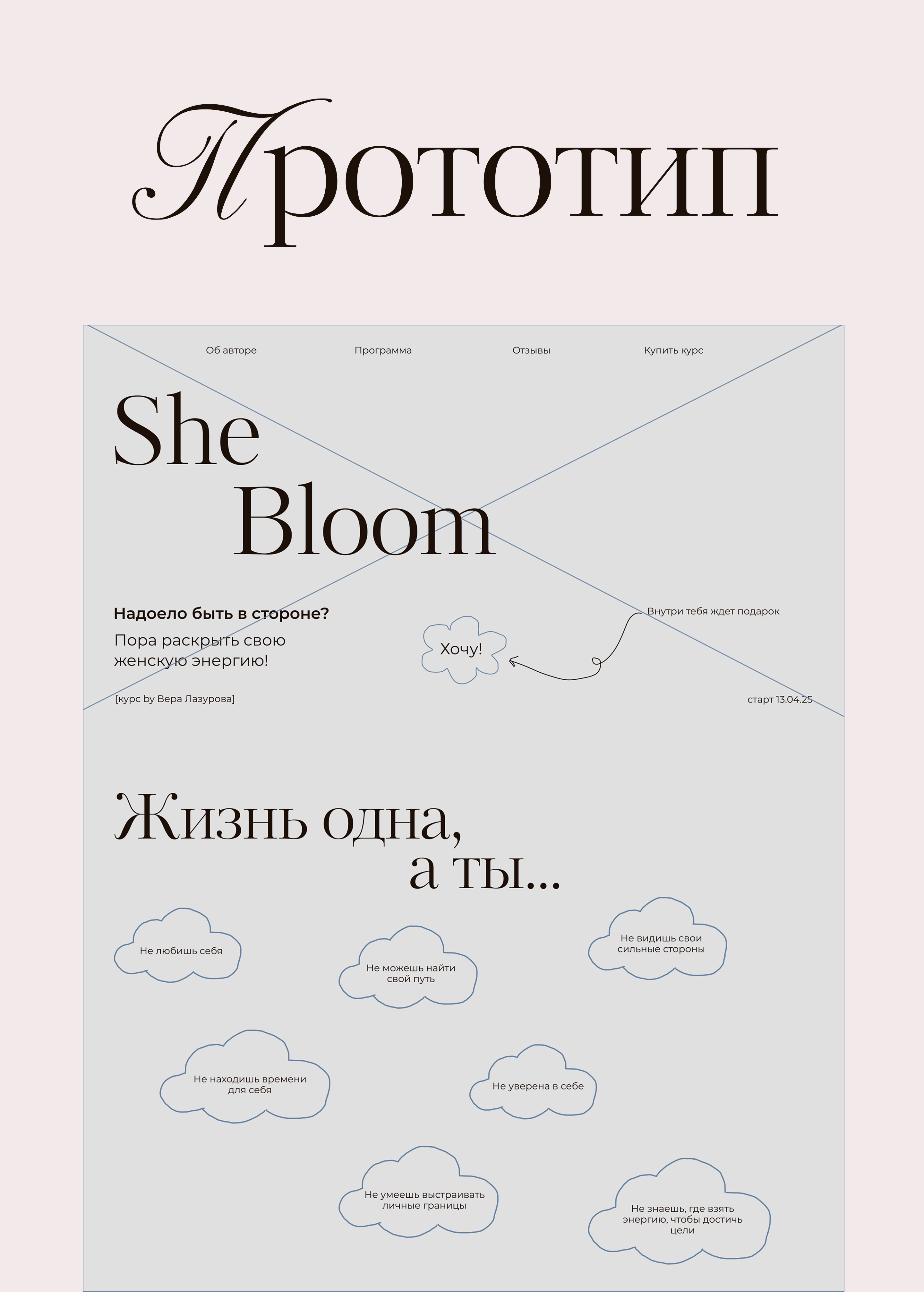 Сайт для курса / SheBloom — Изображение №5 — Интерфейсы на Dprofile