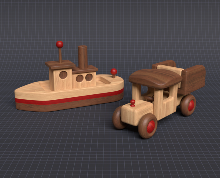 Wooden Toys — Иллюстрация, 3D на Dprofile