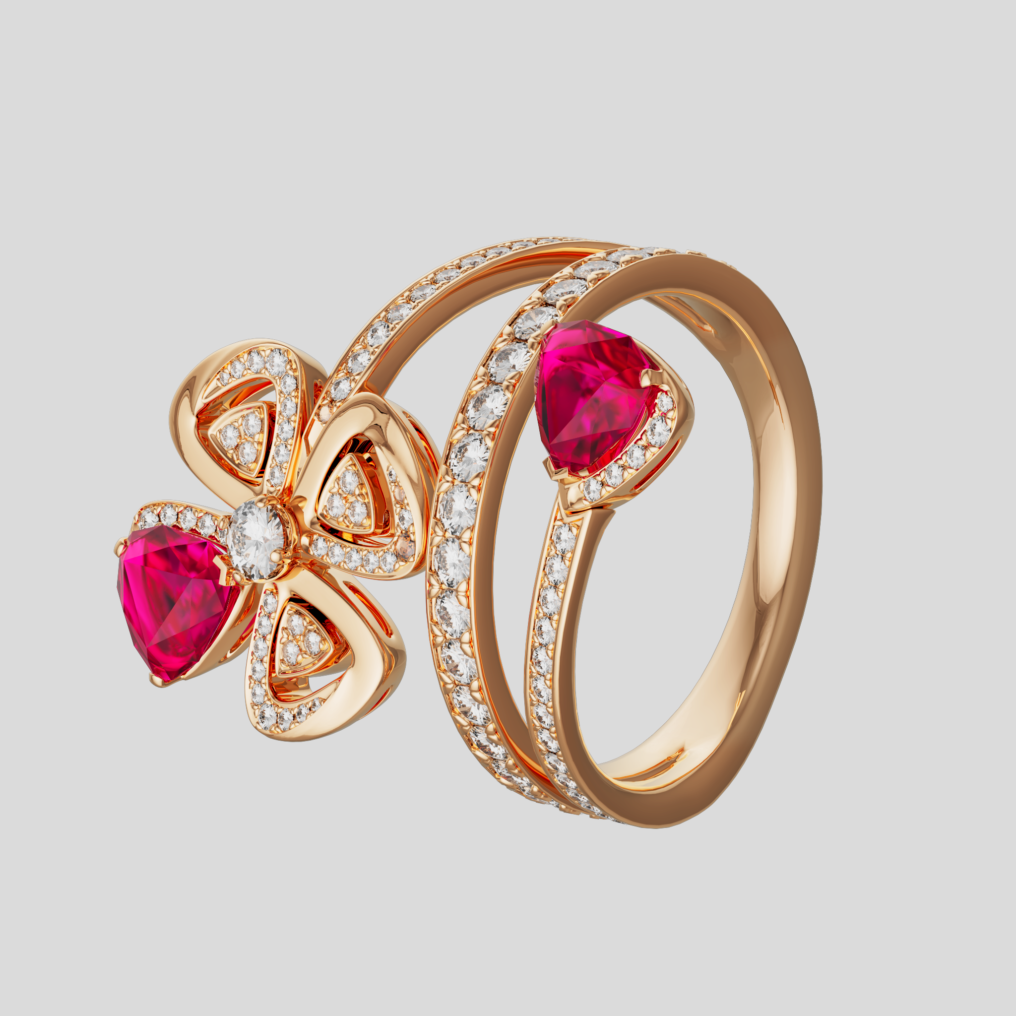 3D анимация золотое кольцо с бриллиантами Bulgari — Изображение №2 — 3D, Маркетинг на Dprofile