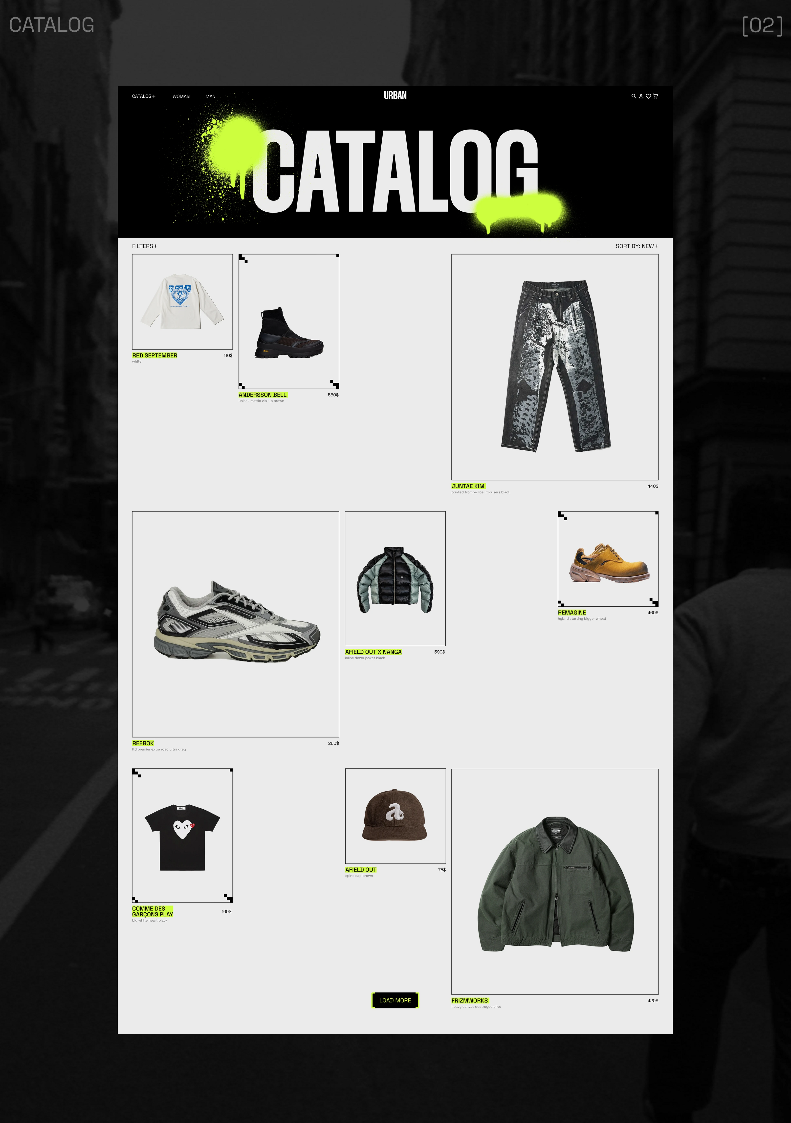 URBAN | E-COMMERCE | WEBSITE — Изображение №3 — Интерфейсы на Dprofile